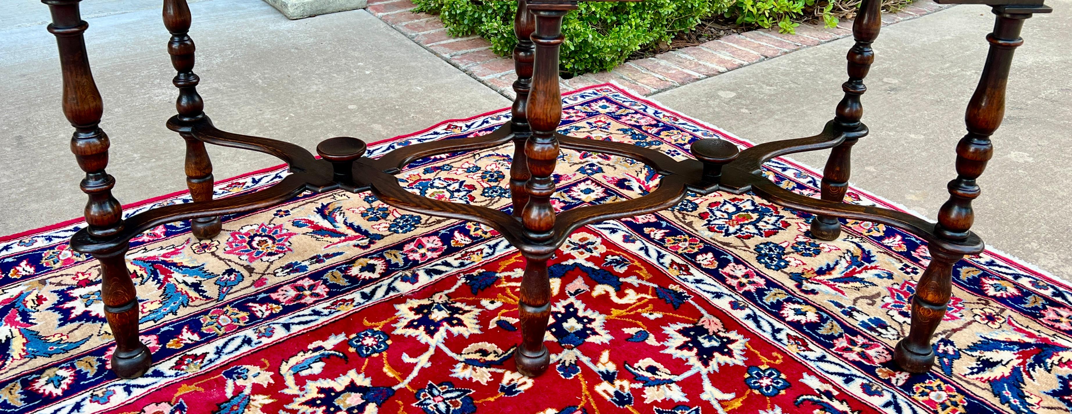 Antique English Table Hall Entry Console Sofa Table Oak William & Mary c. 1900 For Sale 8