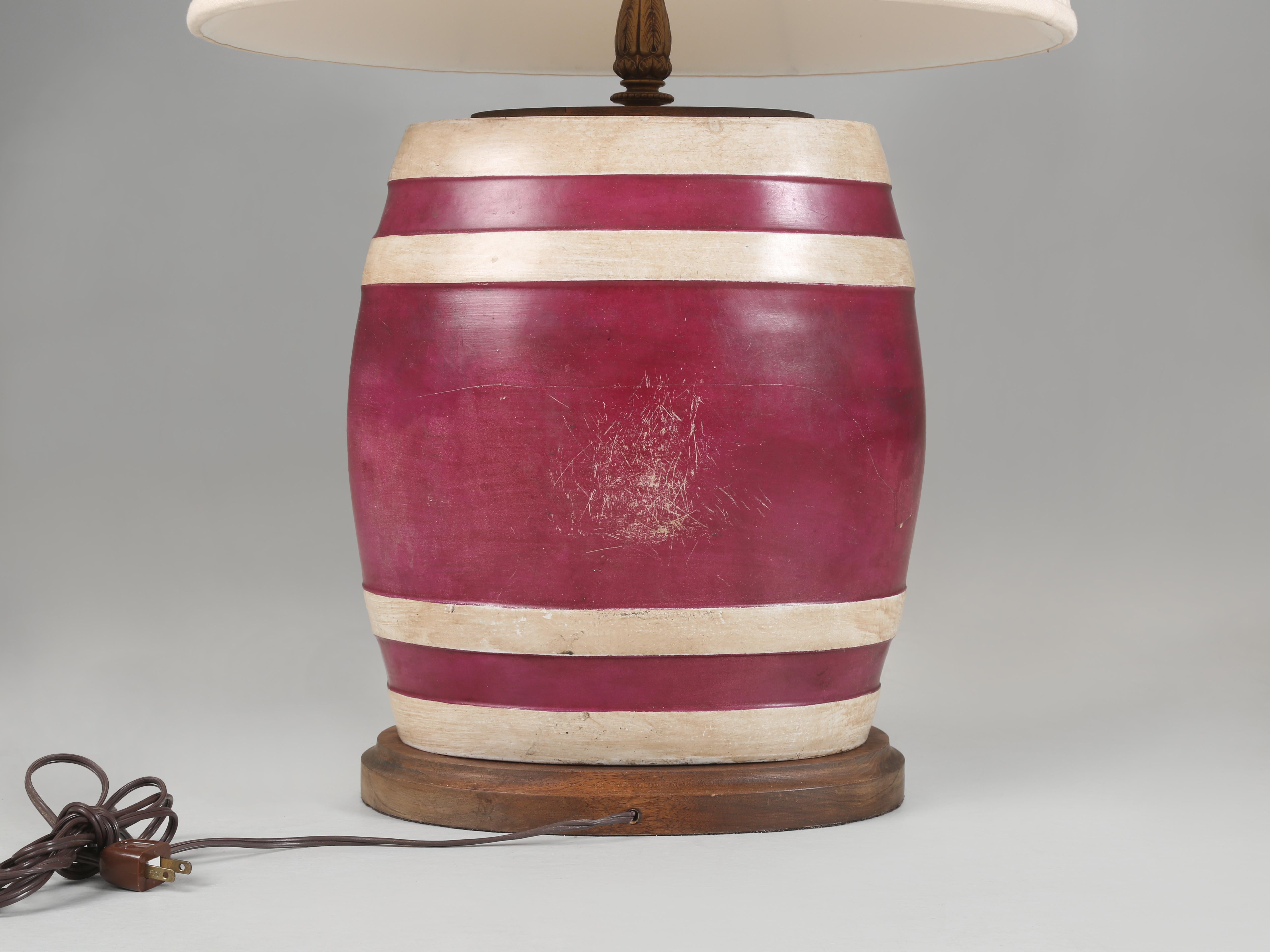 Antique English Table Lamp Converted from an Absolut Vodka Liquor Container For Sale 4