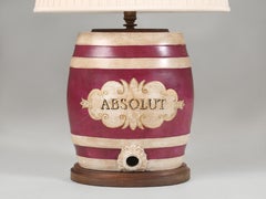 Antique English Table Lamp Converted from an Absolut Vodka Liquor Container
