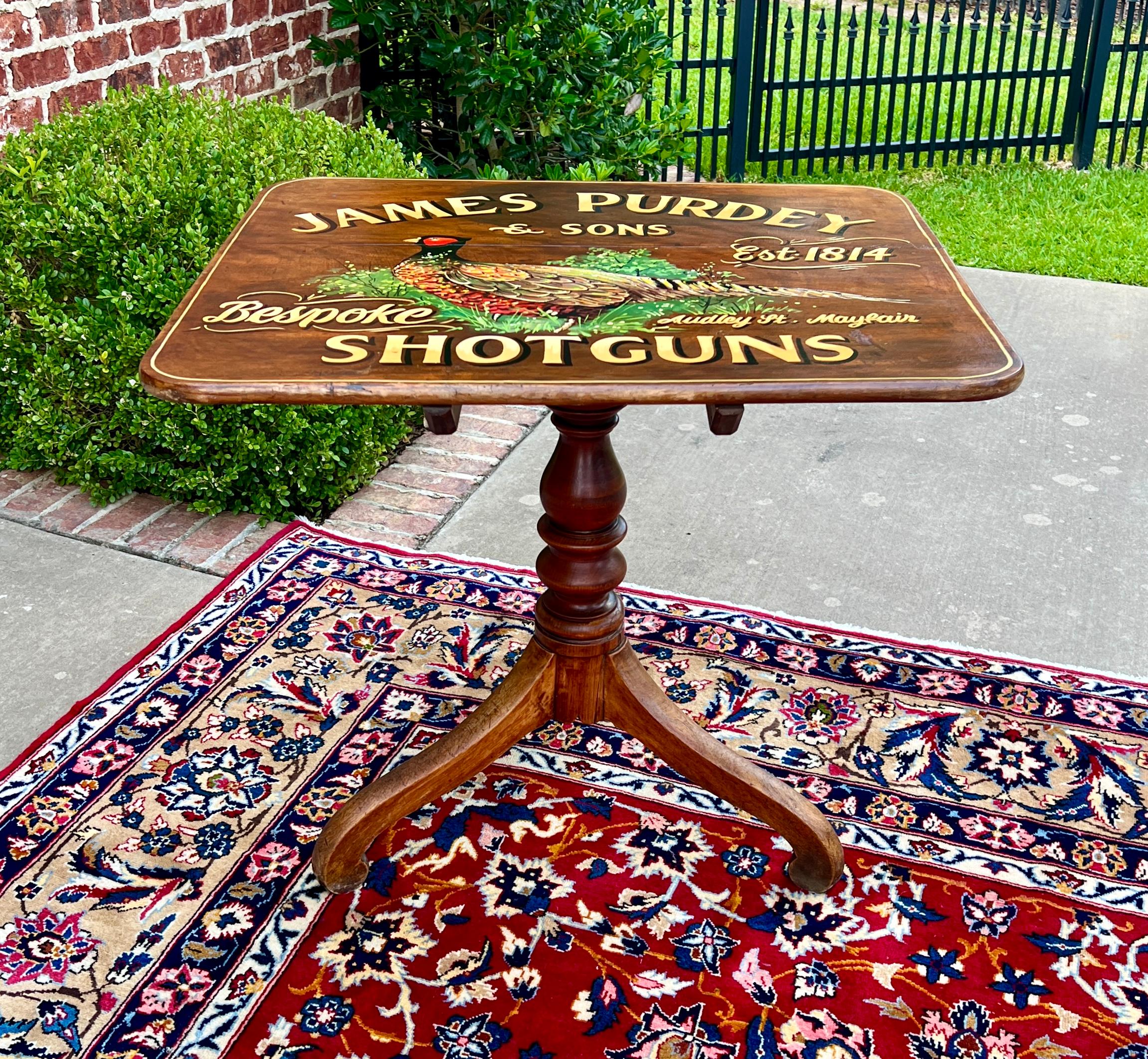 Antique English Table Pub Table Flip Top Table Oak James Purdey & Sons 4