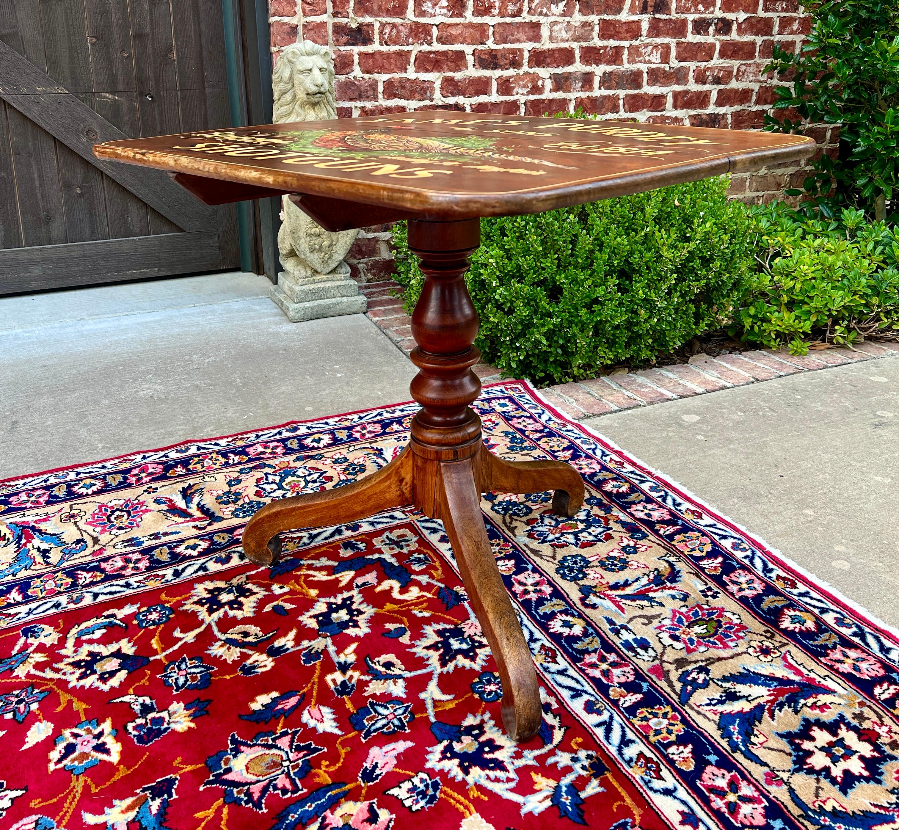 Antique English Table Pub Table Flip Top Table Oak James Purdey & Sons 7