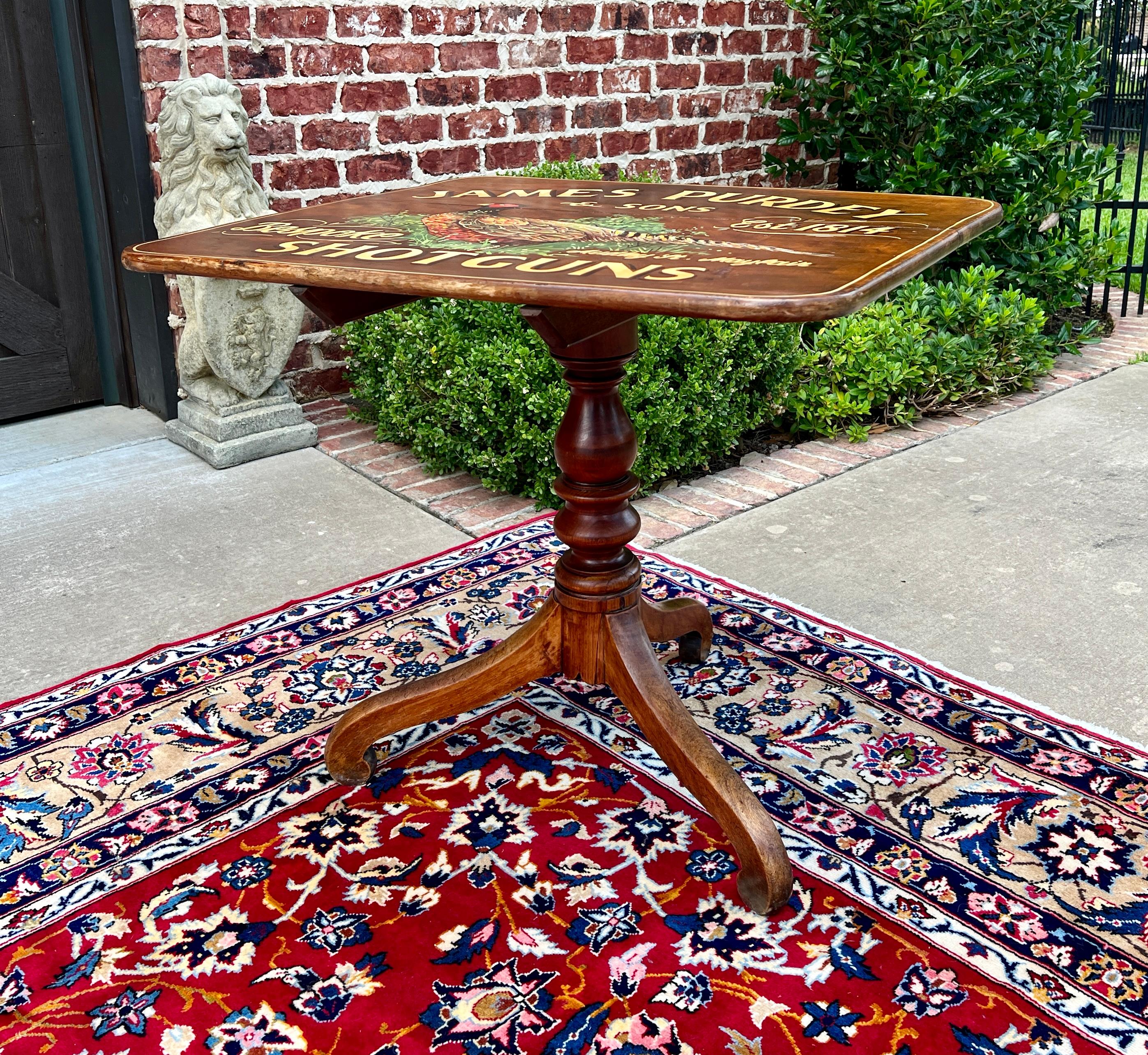 Antique English Table Pub Table Flip Top Table Oak James Purdey & Sons 8