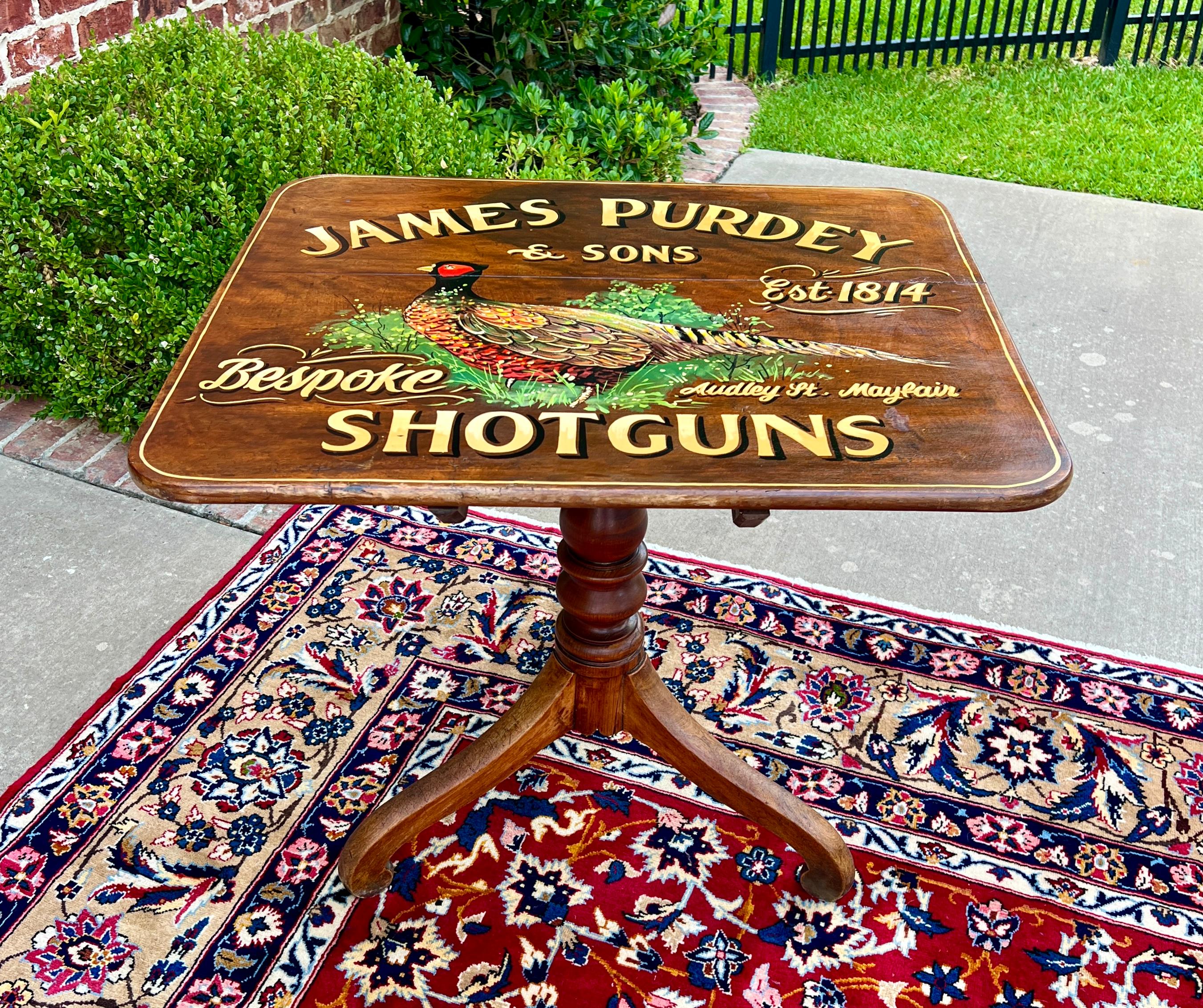 Antique English Table Pub Table Flip Top Table Oak James Purdey & Sons 10