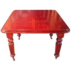 Antique English Table Solid Mahogany polished circa 1850 Joseph Fitter