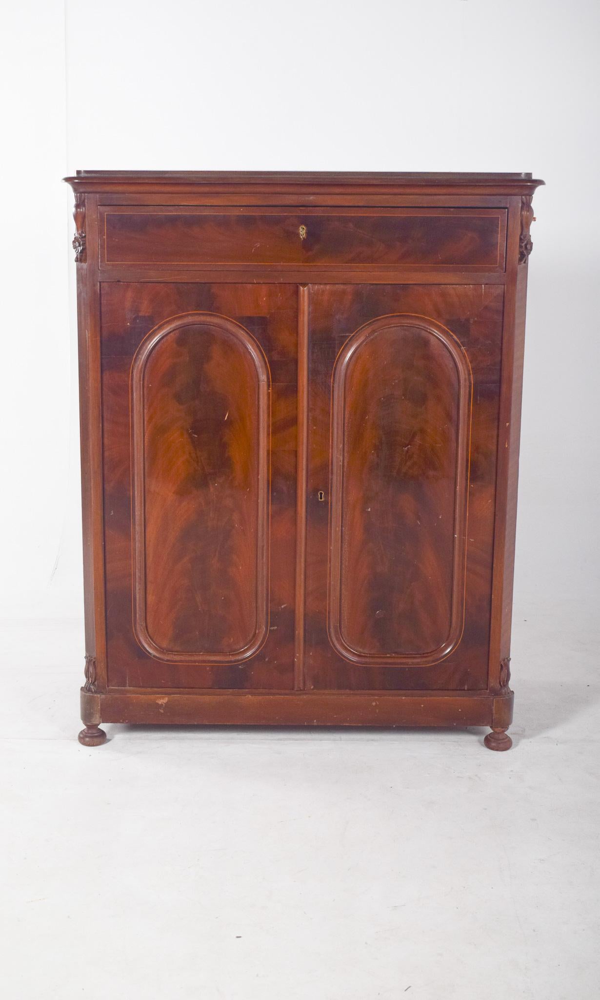 Antique English Tall Cabinet For Sale 2