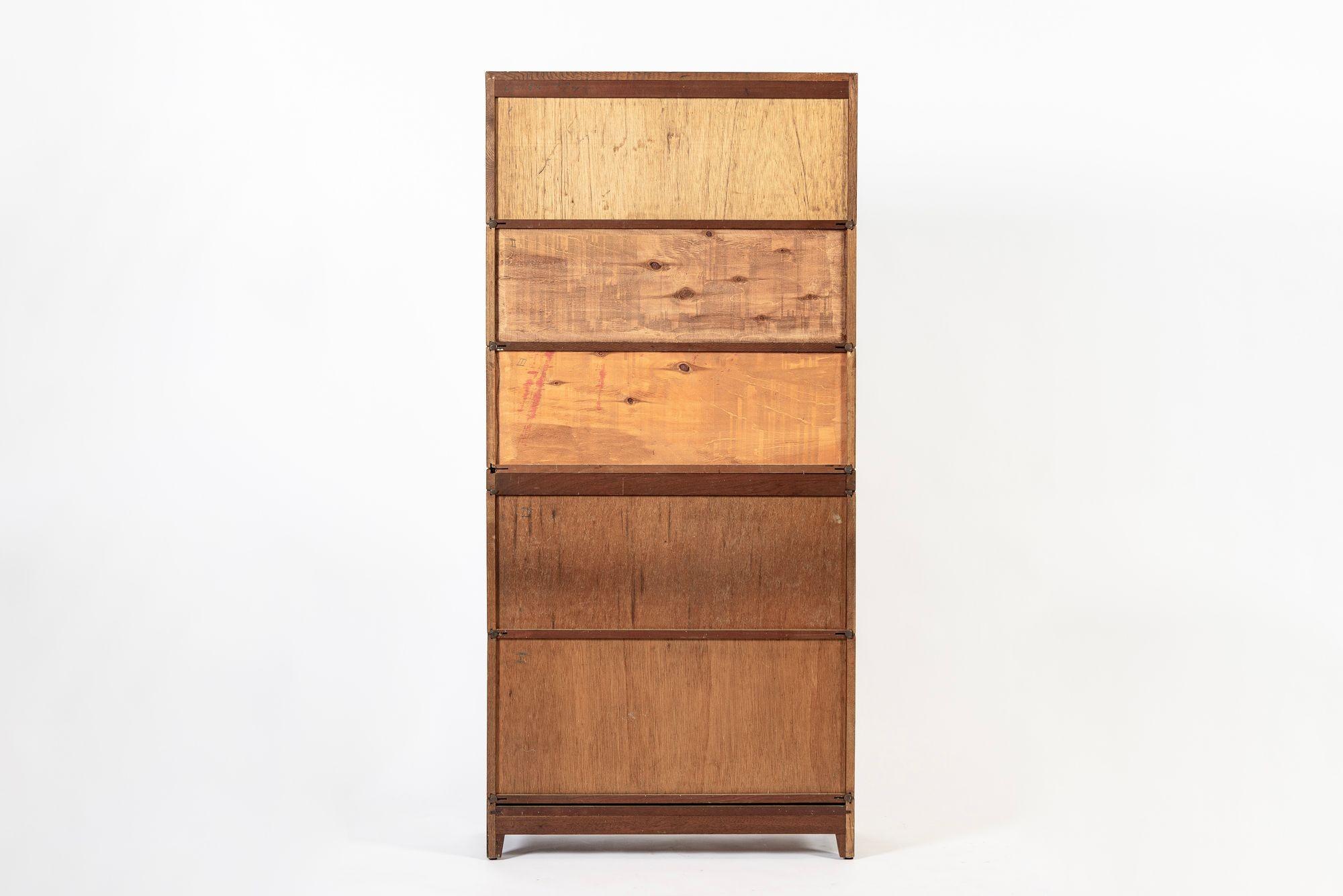 Antico mobile libreria inglese a spalliera in legno di Oak Wood in vendita 4