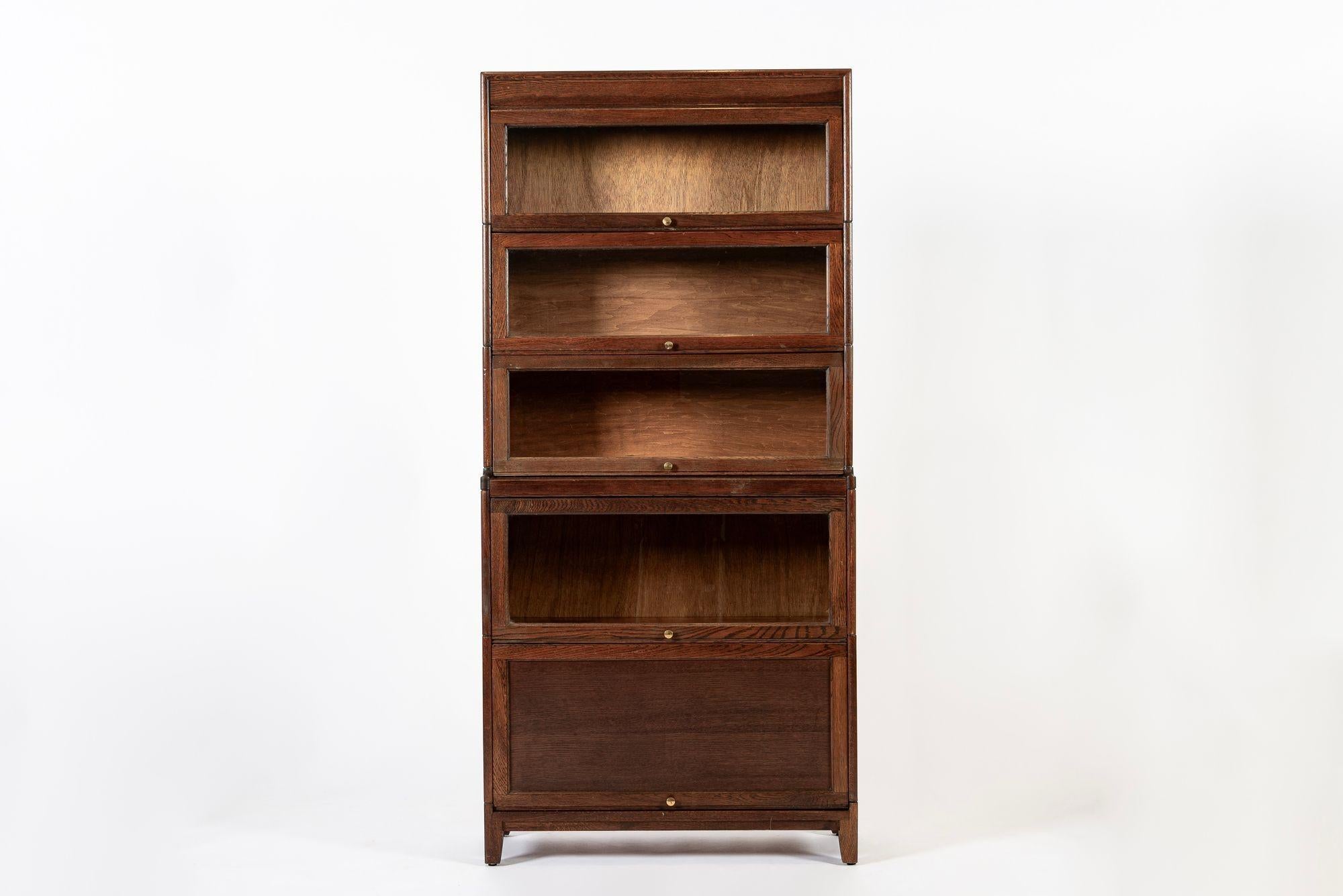 Mission Antico mobile libreria inglese a spalliera in legno di Oak Wood in vendita