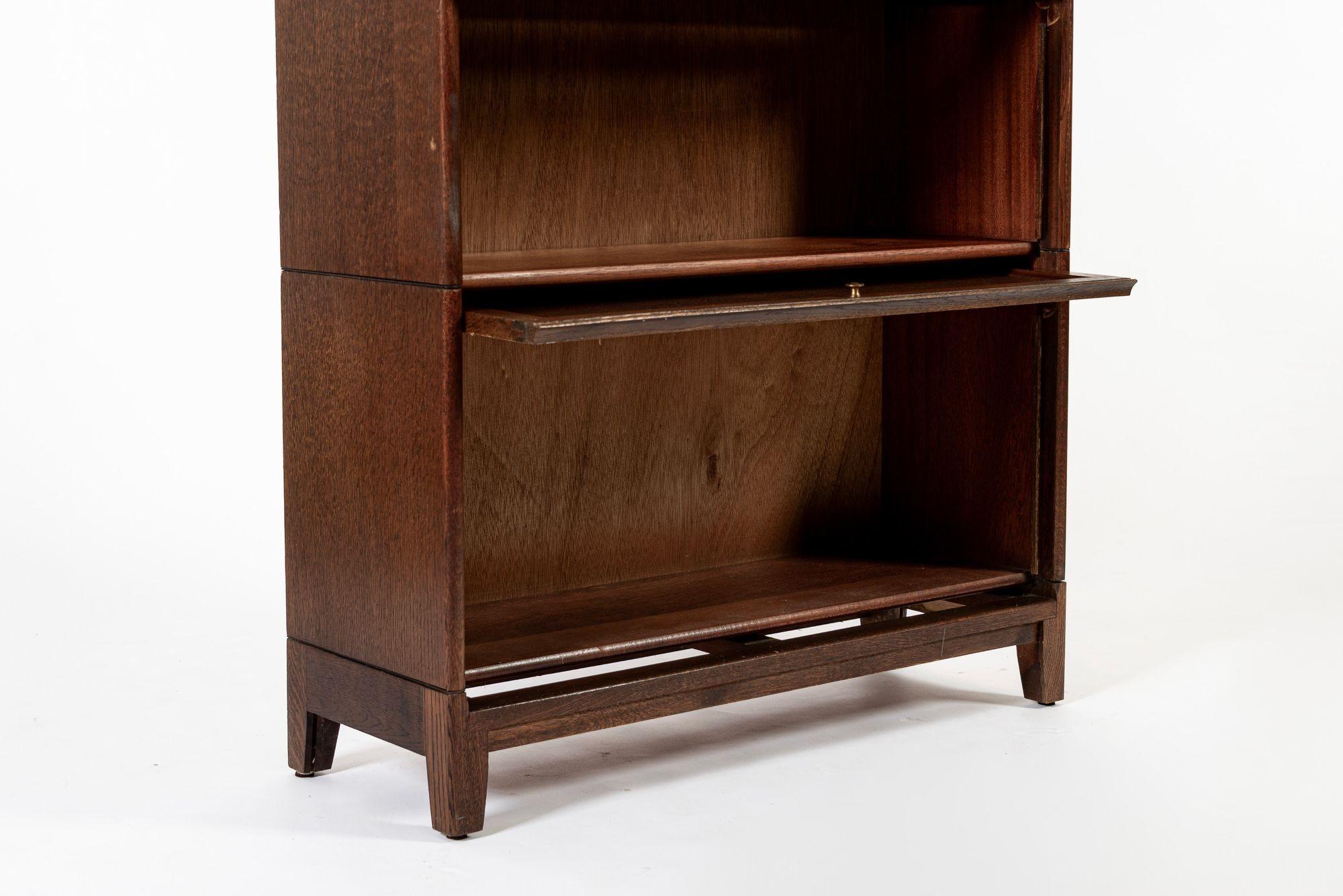 Antico mobile libreria inglese a spalliera in legno di Oak Wood in vendita 1