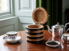 Antique English Tea Caddy in Ribbed Bucket Form George III
