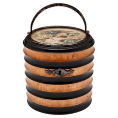 Antique English Tea Caddy in Ribbed Bucket Form George III