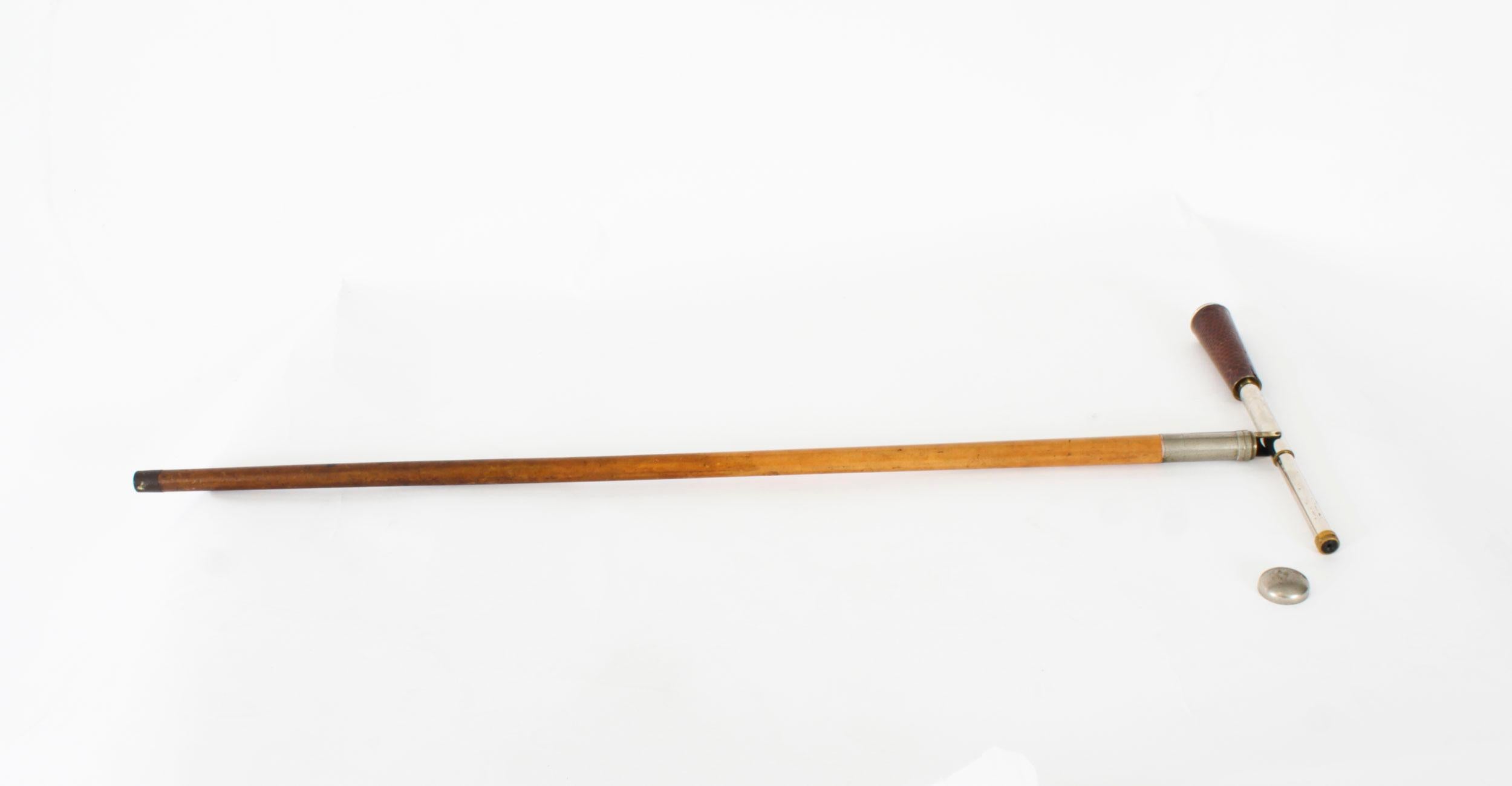 Antique English Telescope Walking Stick Cane 88cm/34.5 inches 20th century 5
