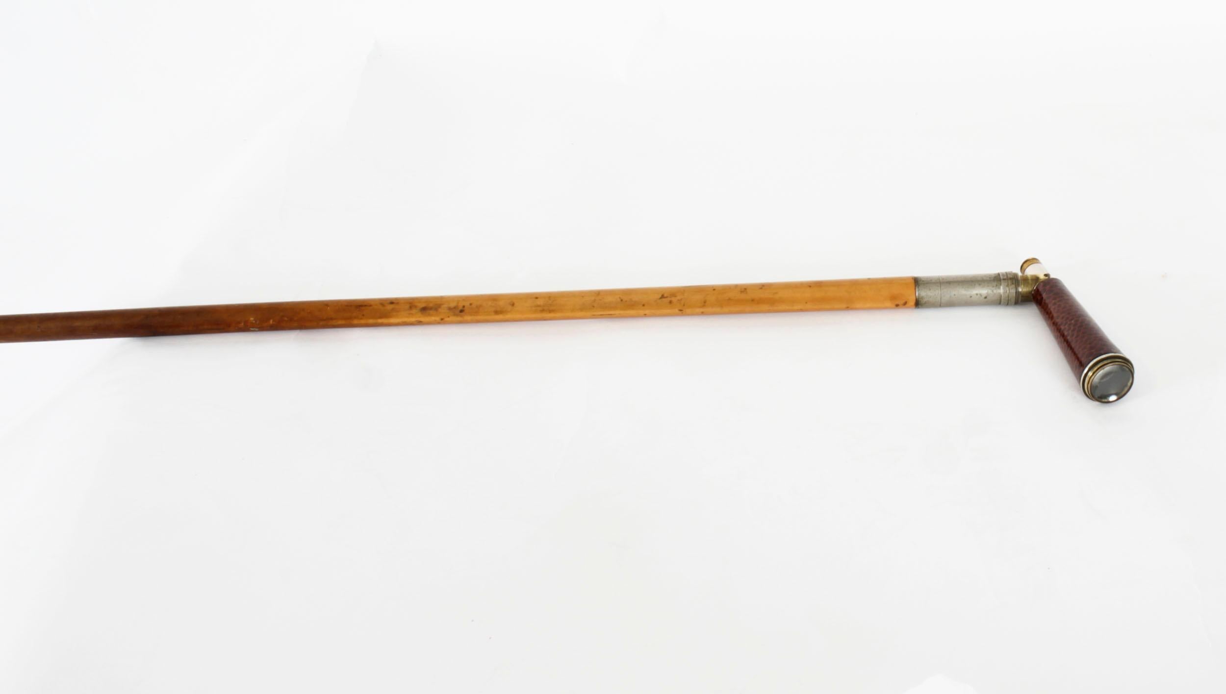 Antique English Telescope Walking Stick Cane 88cm/34.5 inches 20th century 6