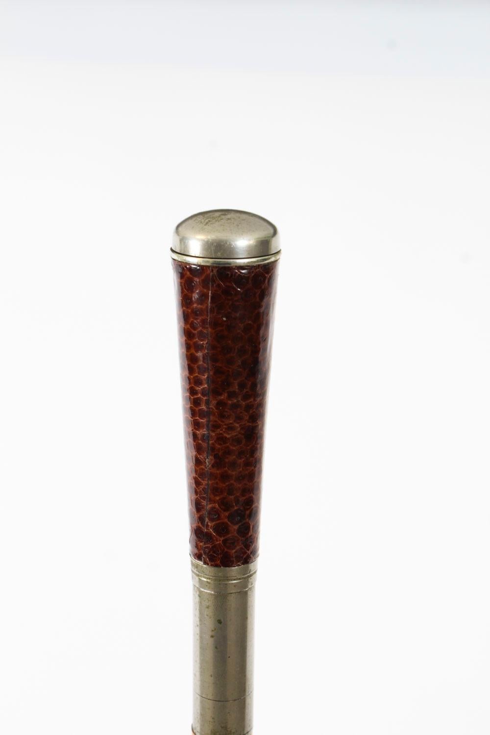 Antique English Telescope Walking Stick Cane 88cm/34.5 inches 20th century In Good Condition In London, GB