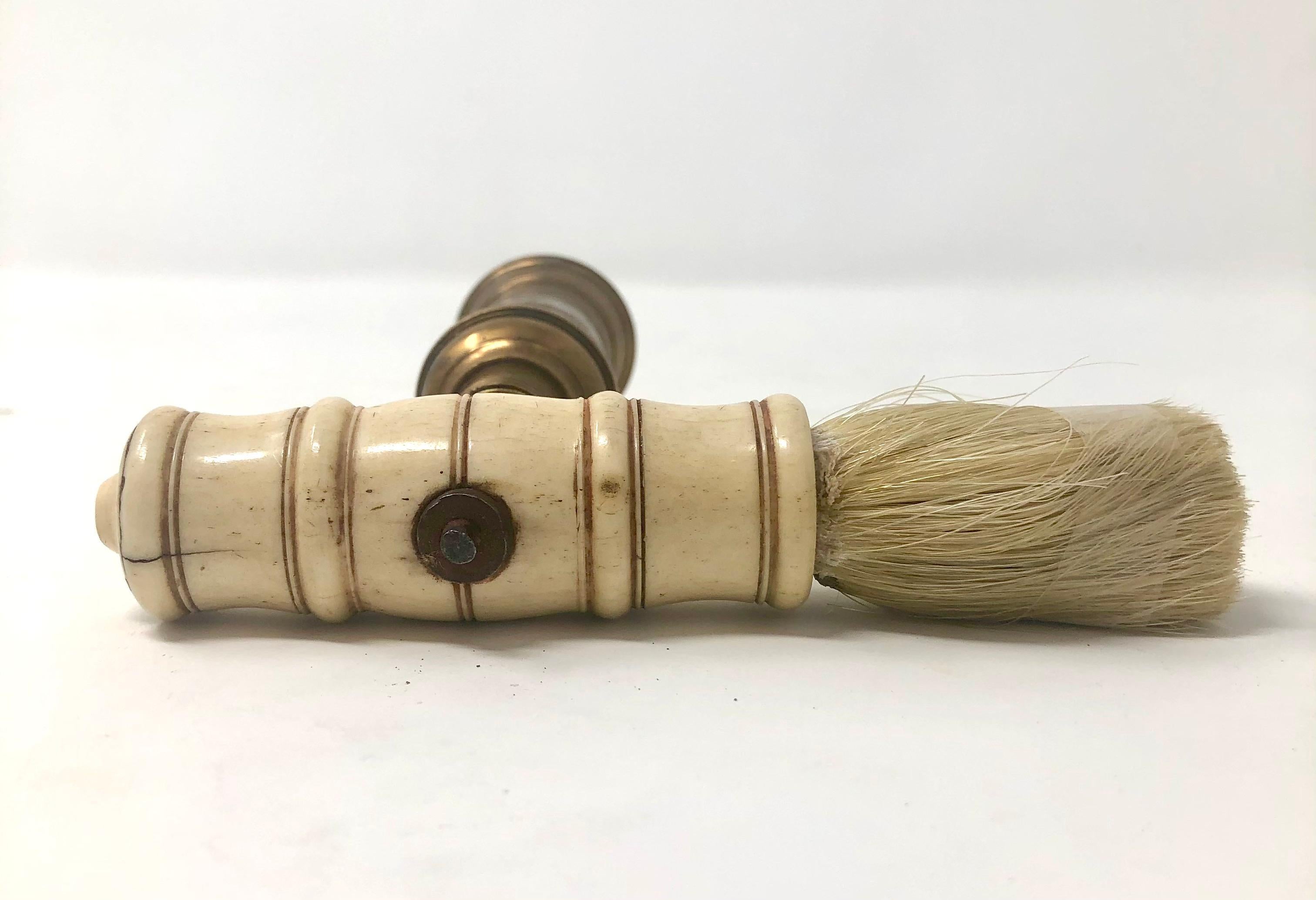 Antique English Thomason corkscrew with turned ox bone handle, circa 1870.