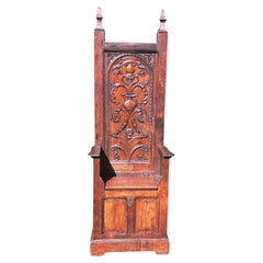 Antique English Throne Chair 19th Century