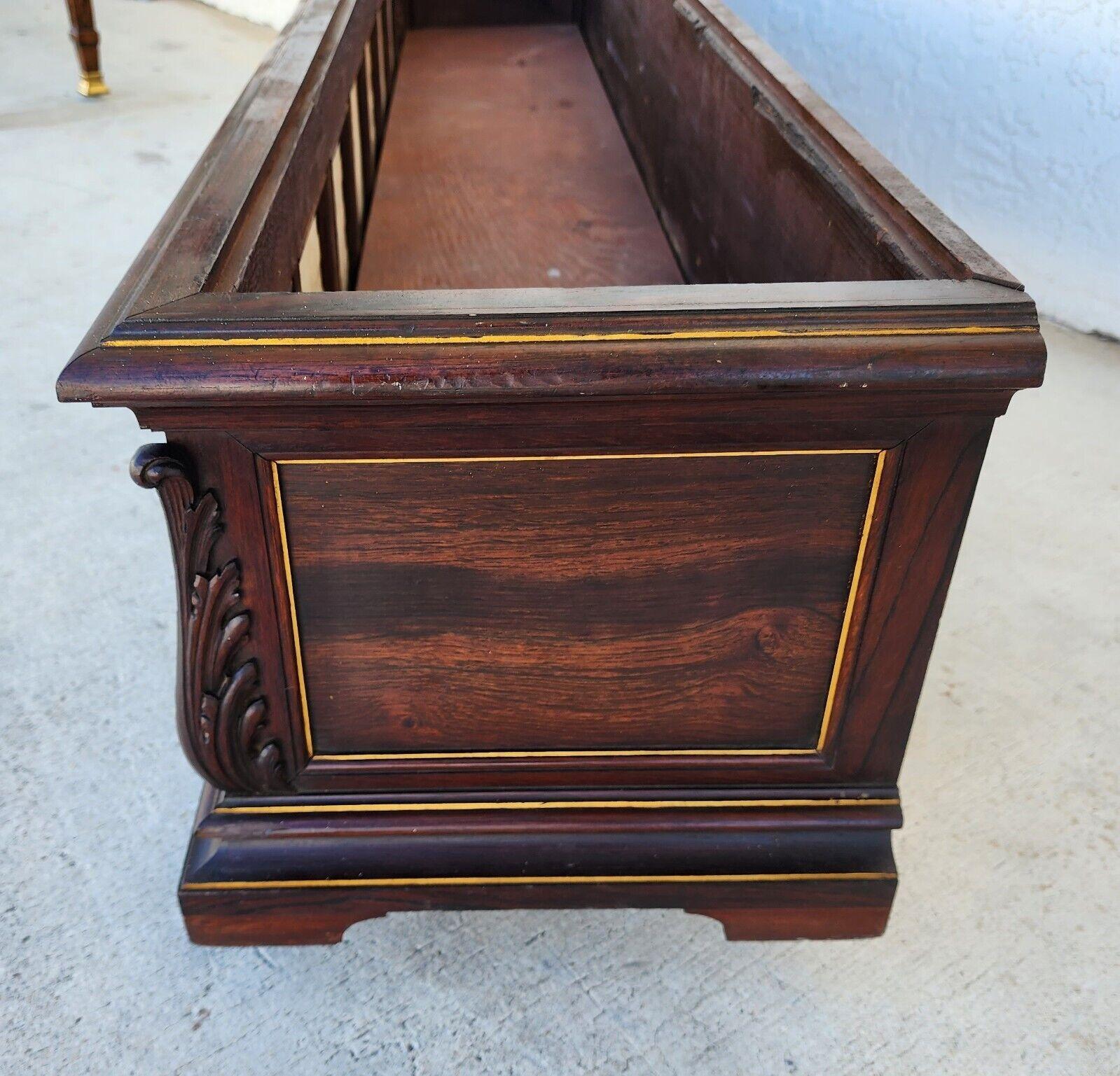 Antique English Tile & Mahogany Planter Rolling 1930's For Sale 2