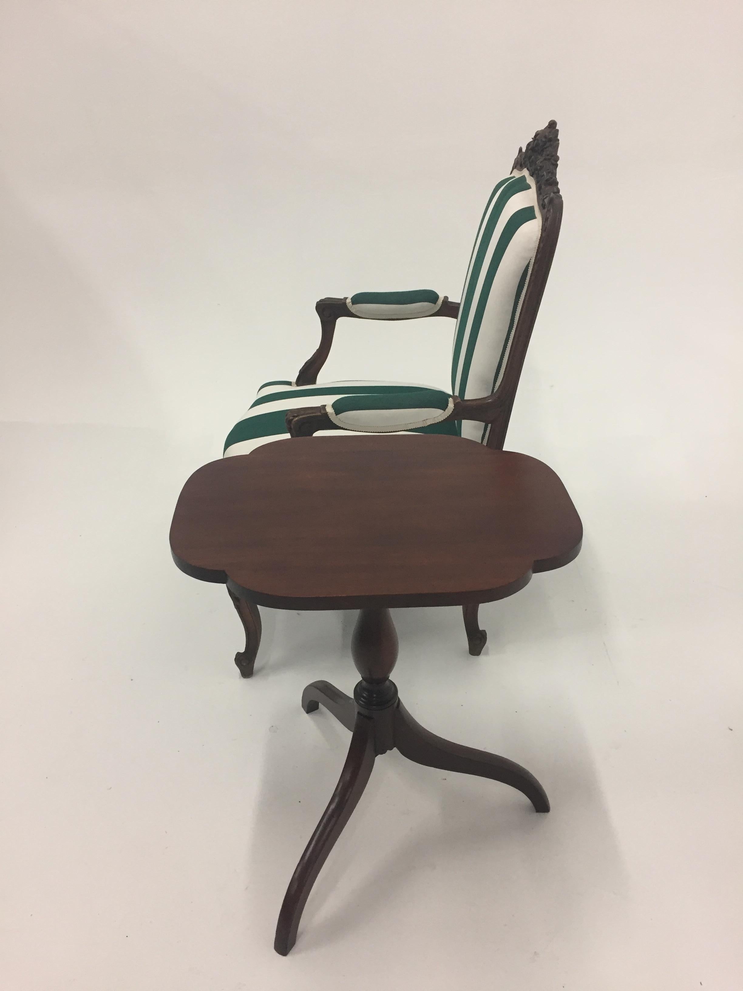 Antique English Tilt Top Mahogany Side Table For Sale 6