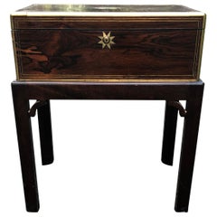 Antique English Traditional Lap Desk on Custom Stand