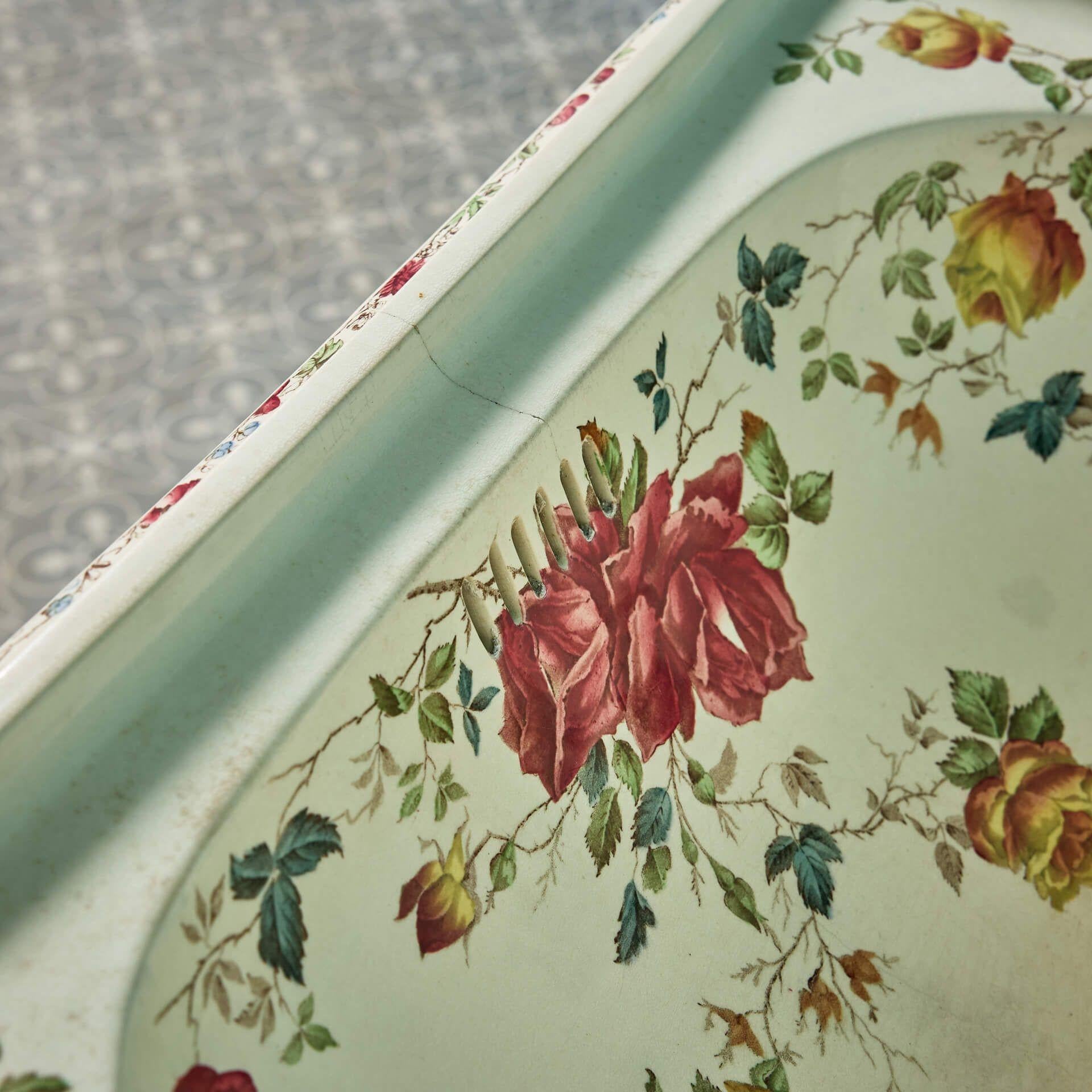 Cast Antique English Transfer Printed Wash Basin For Sale