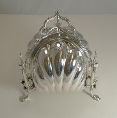 Antica scatola di biscotti inglese a tre pieghe Staniforth dei Fenton Brothers