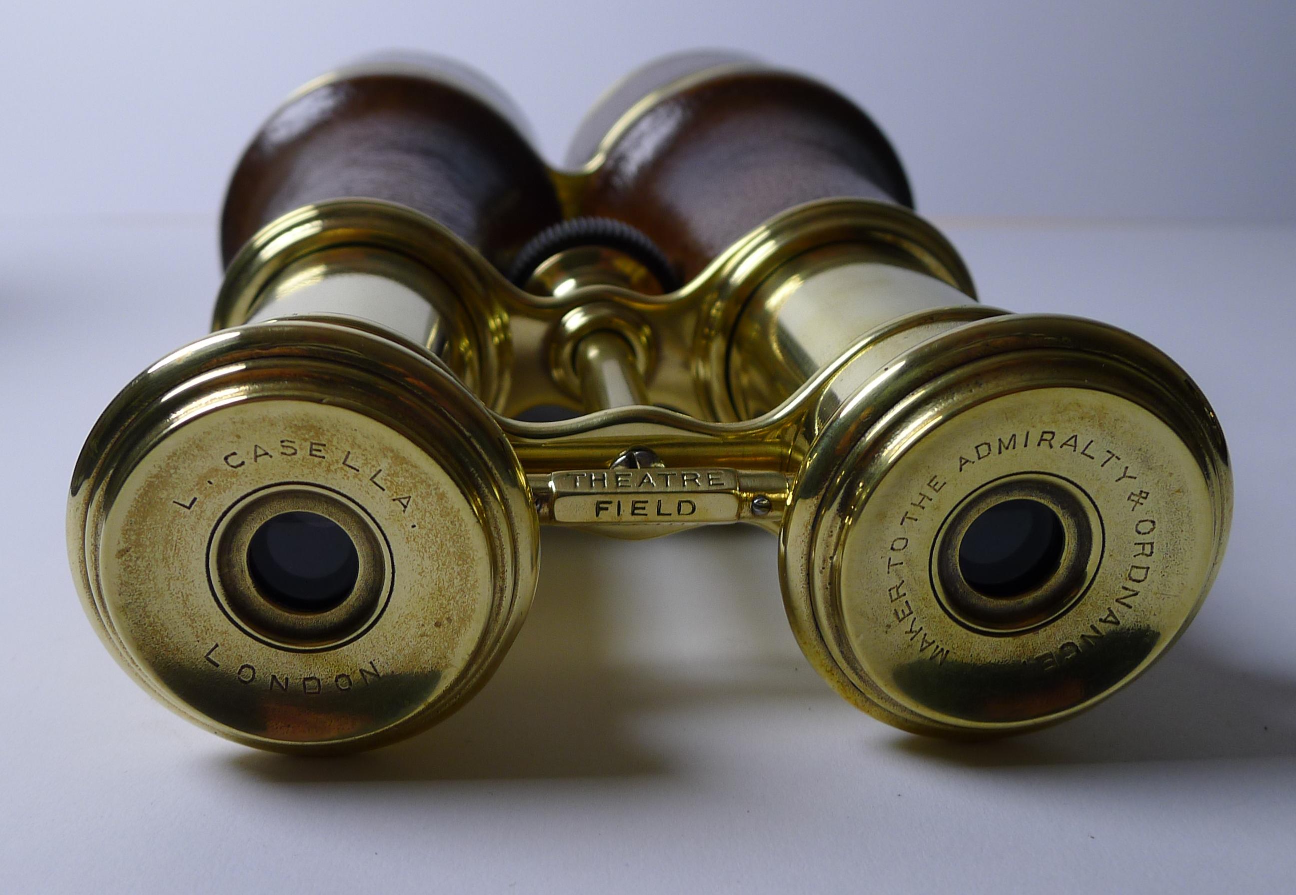Antique English Triple Optic Binoculars, Marine / Theatre / Field c.1900 In Good Condition In Bath, GB