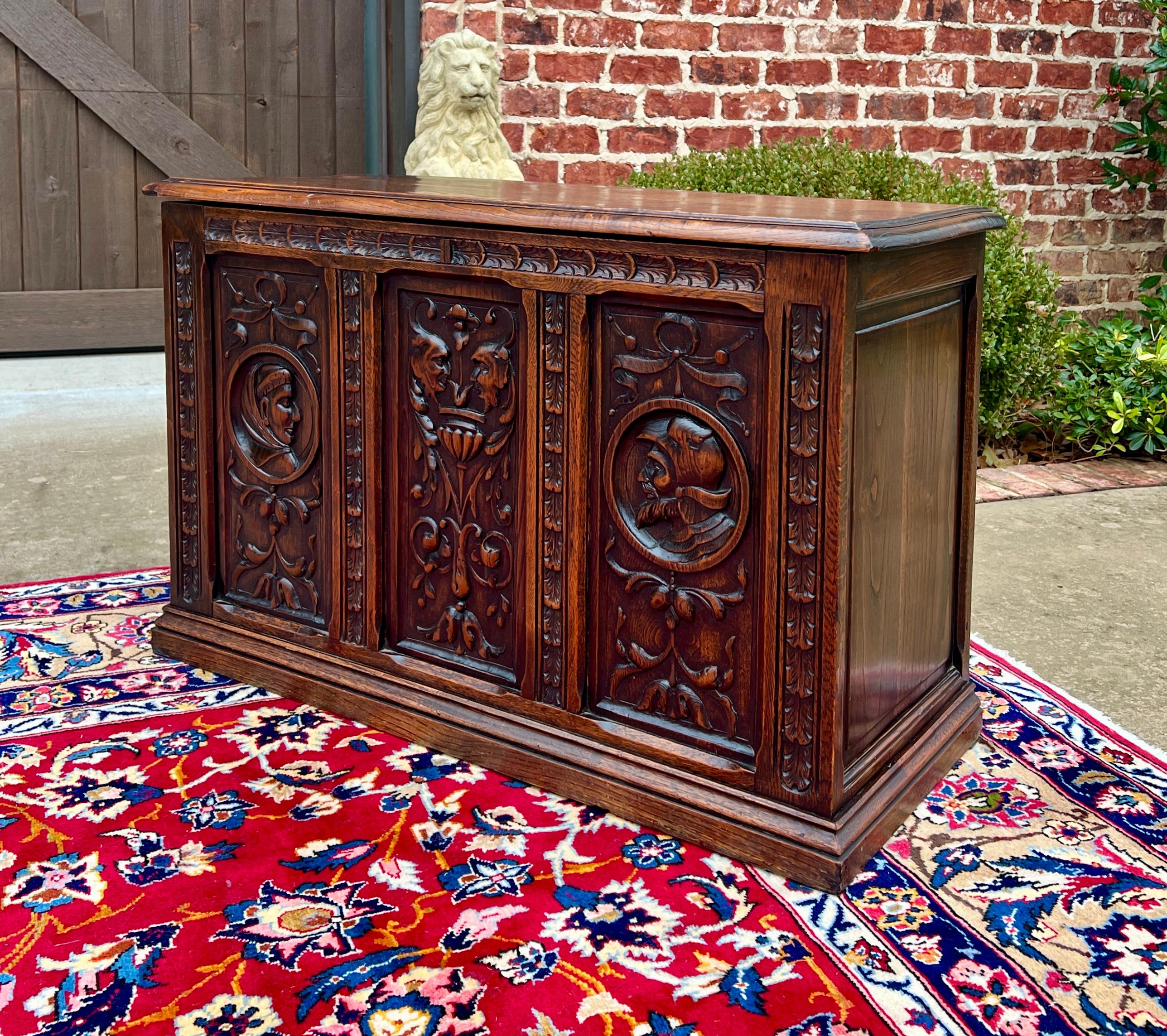 Antique English Trunk Chest Blanket Box Storage Coffer Oak c. 1900s-1920s For Sale 2