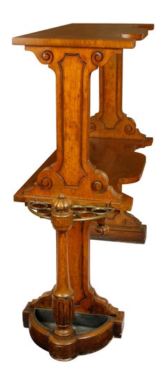 Antique English Two-Tier Etagere Hall Stand