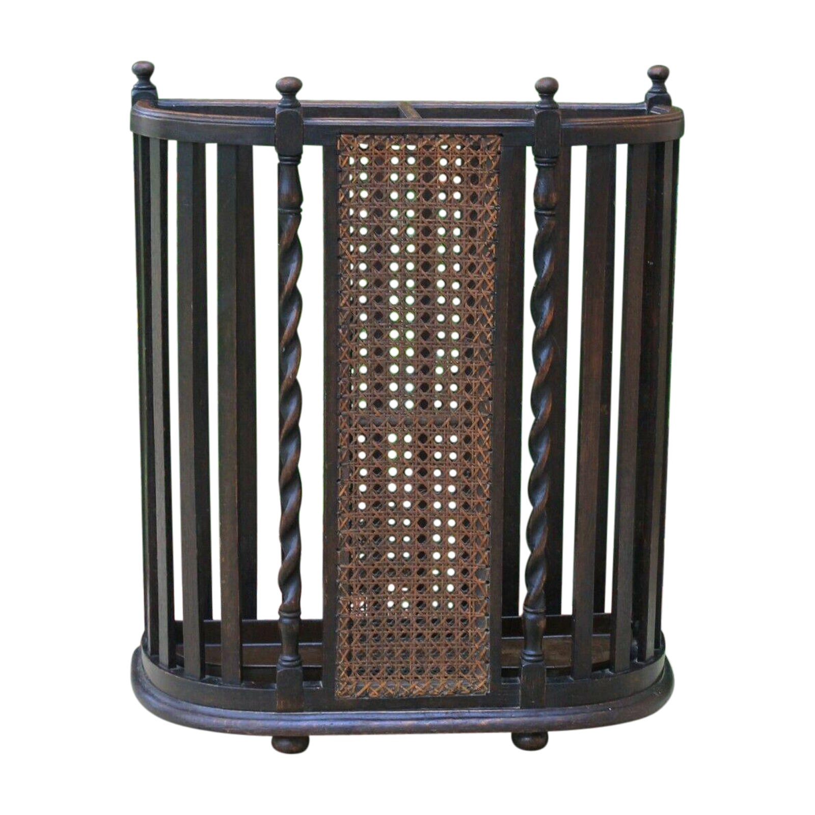 Antique English Umbrella Cane Stick Stand Hall Tree Arts 
Crafts Barley Twist