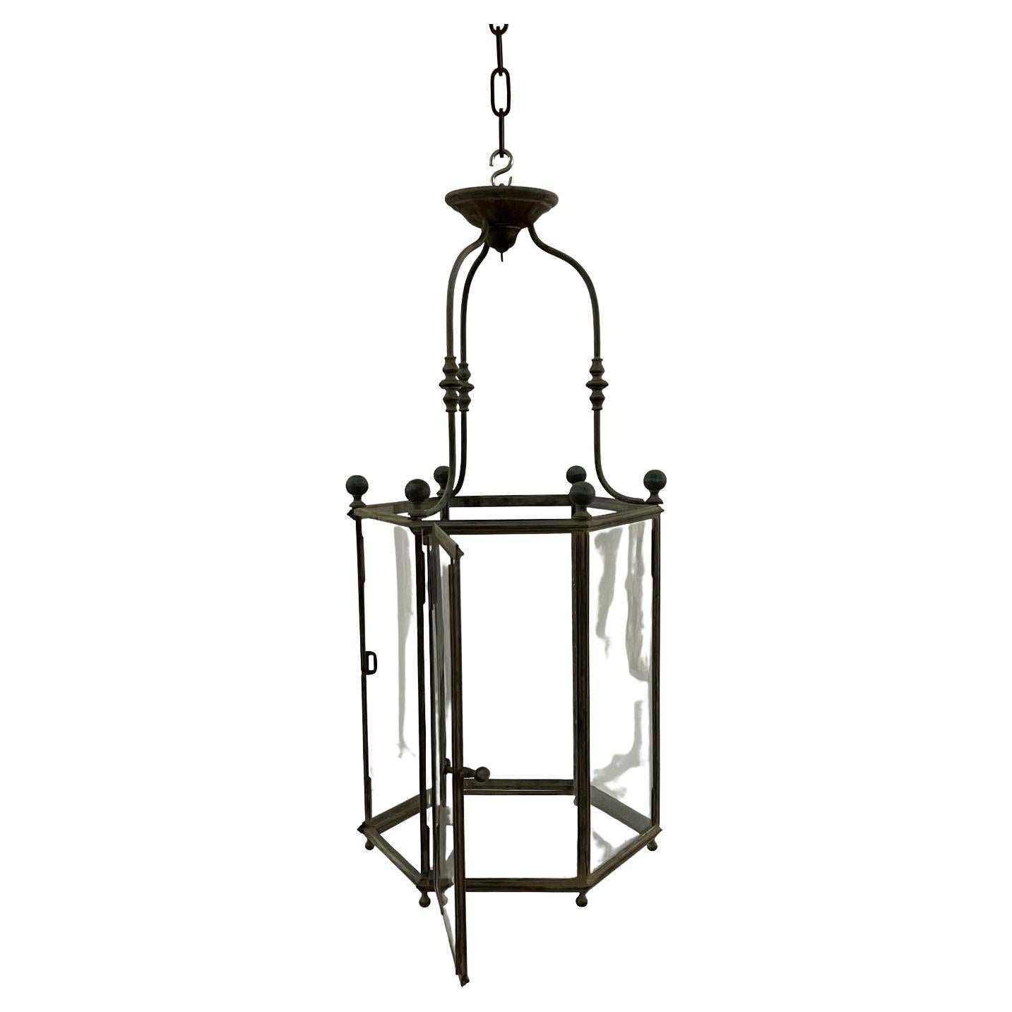 English Monumental SixLight Antique Lantern For Sale at 1stDibs