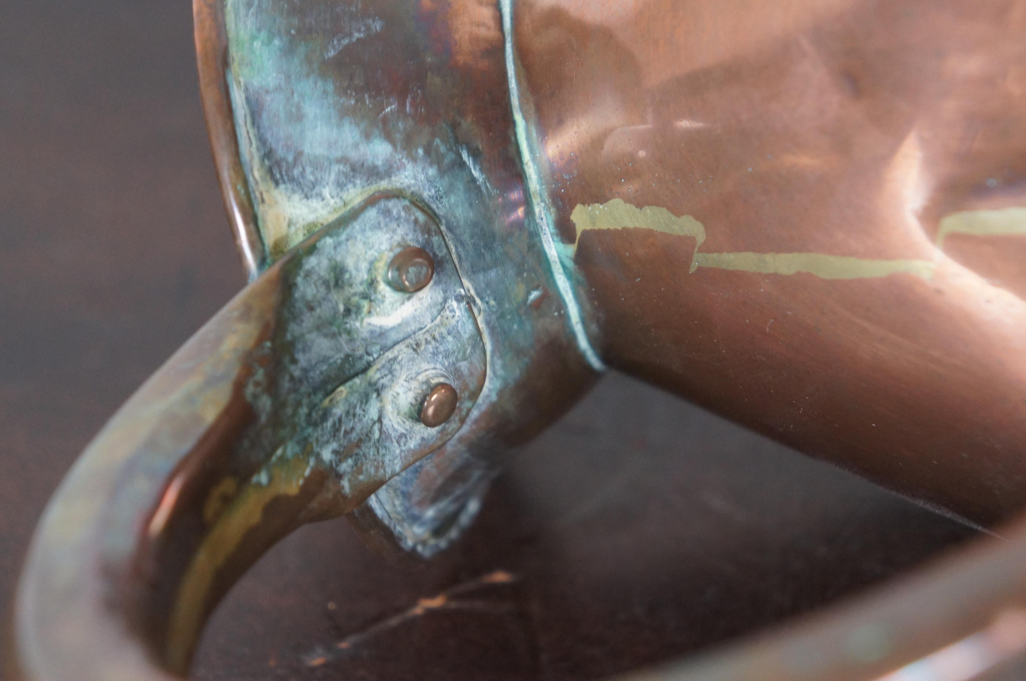 Antique English Victorian 1 Gallon Copper Haystack Pitcher Flagon Ale Jug 4