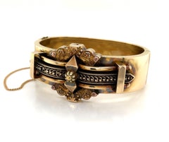 Victorian Era 14 Karat Yellow Gold Ornate Estate Bracelet
