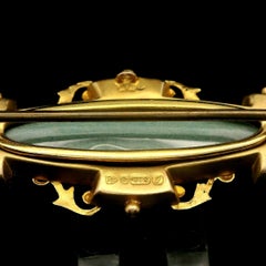 Antique Broche en or 9k Victorien Anglais .15ctw Old Diamond Elongated Pin Brooch