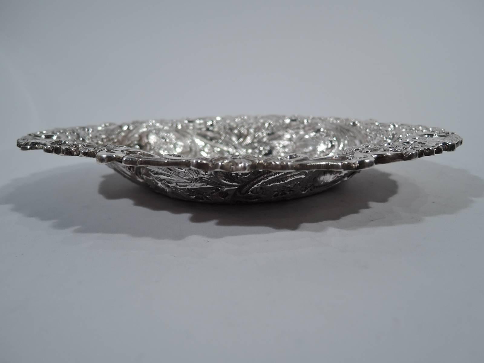 Aesthetic Movement Antique English Victorian Aesthetic Sterling Silver Bowl
