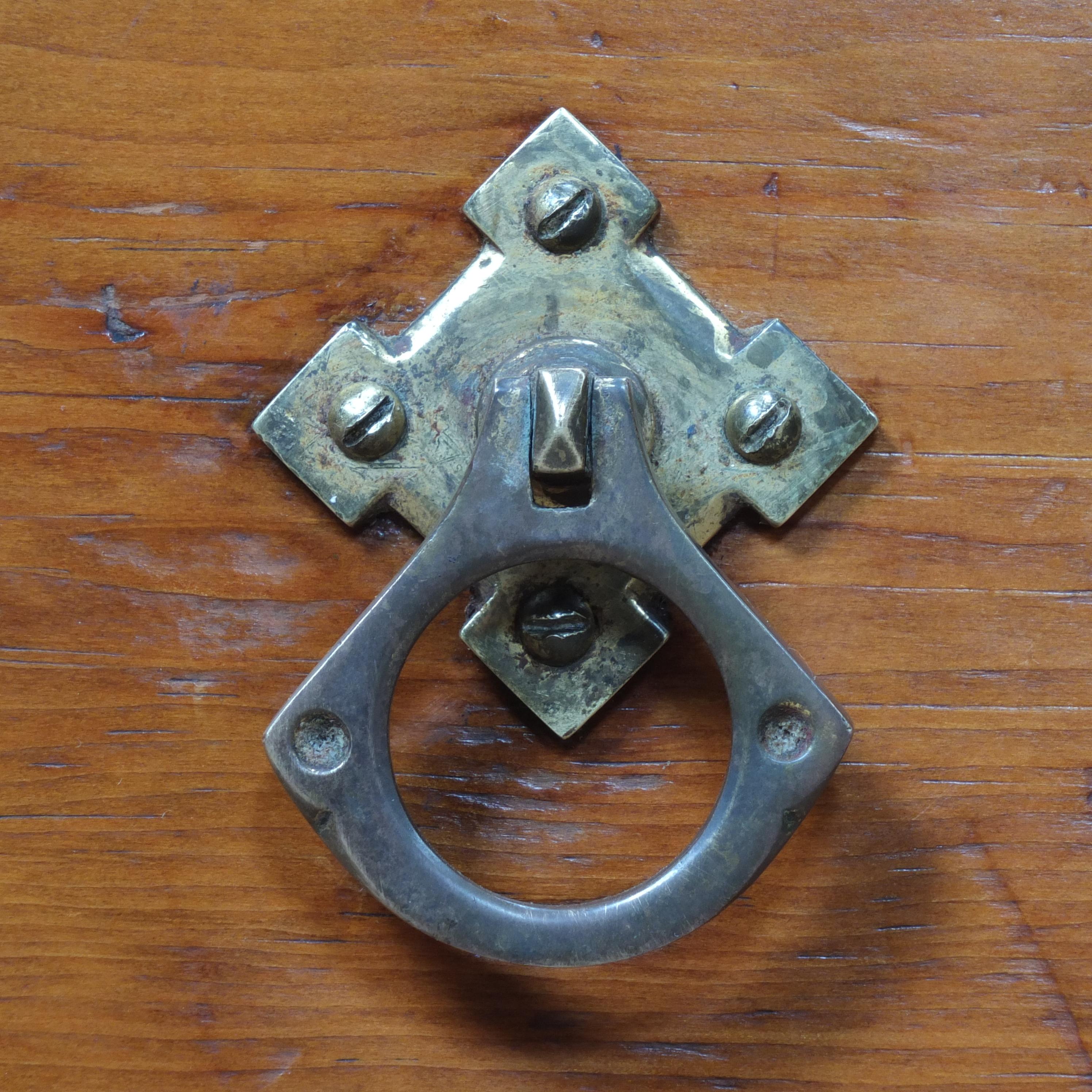 Antique English Victorian Arts and Crafts Linen Press c1880 at 1stDibs