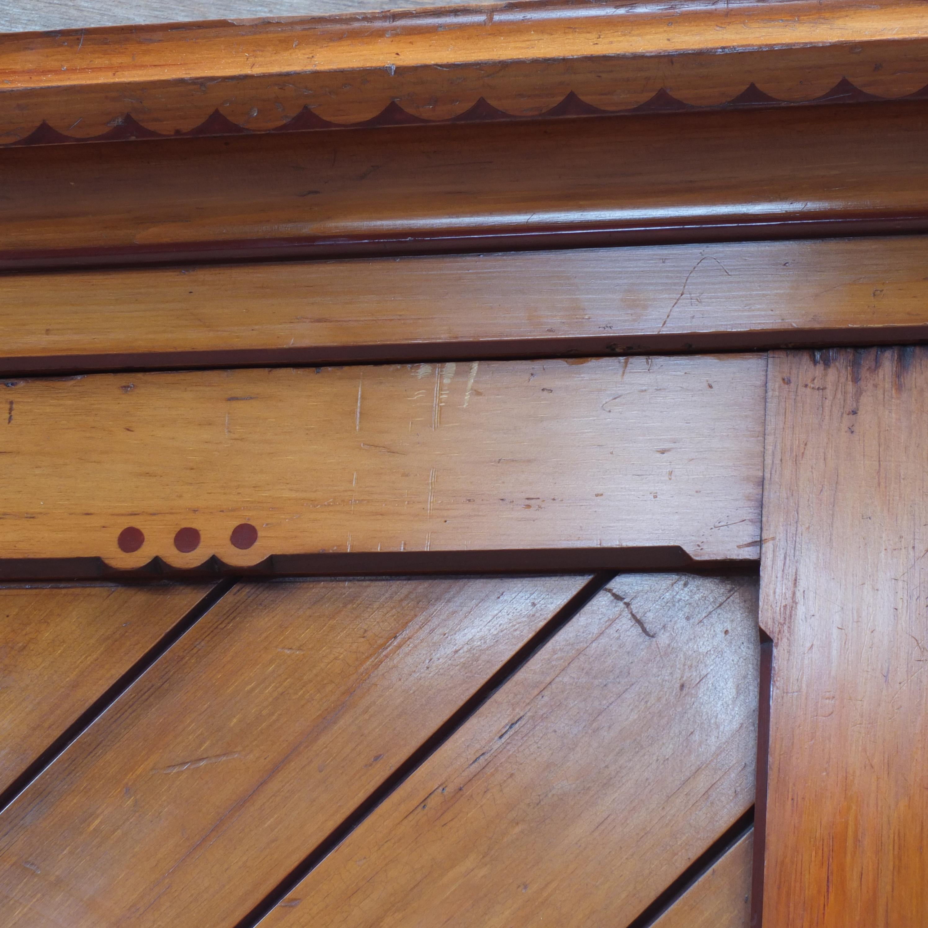 Antique English Victorian Arts and Crafts Linen Press c1880 at 1stDibs