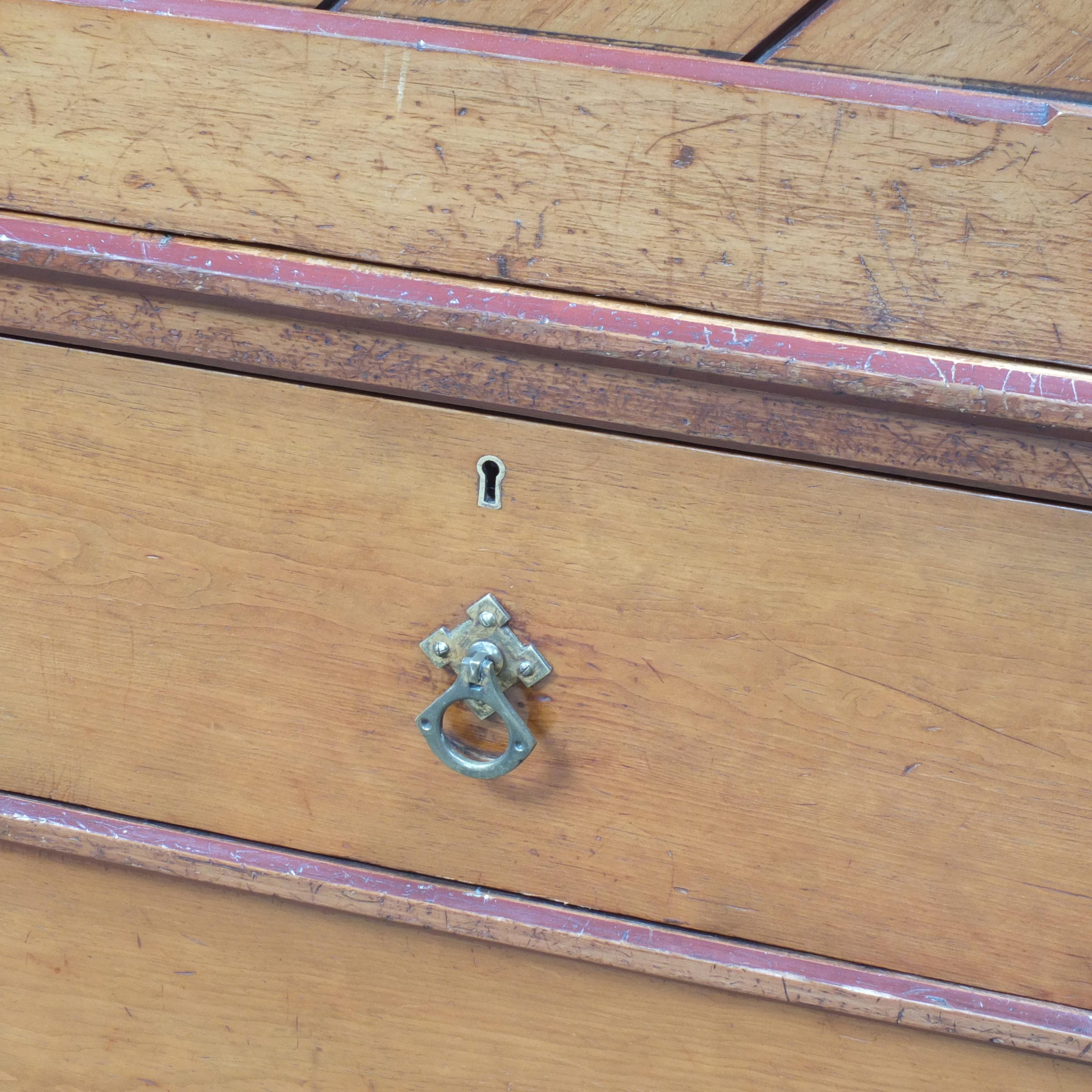 Antique English Victorian Arts and Crafts Linen Press c1880 at 1stDibs