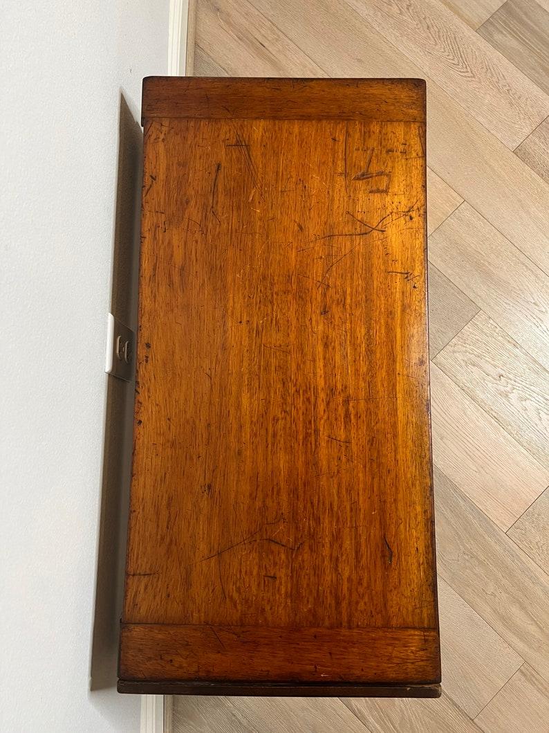 antique game table with folding top