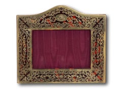 Antique English Victorian Boulle Photo Frame by Vickery