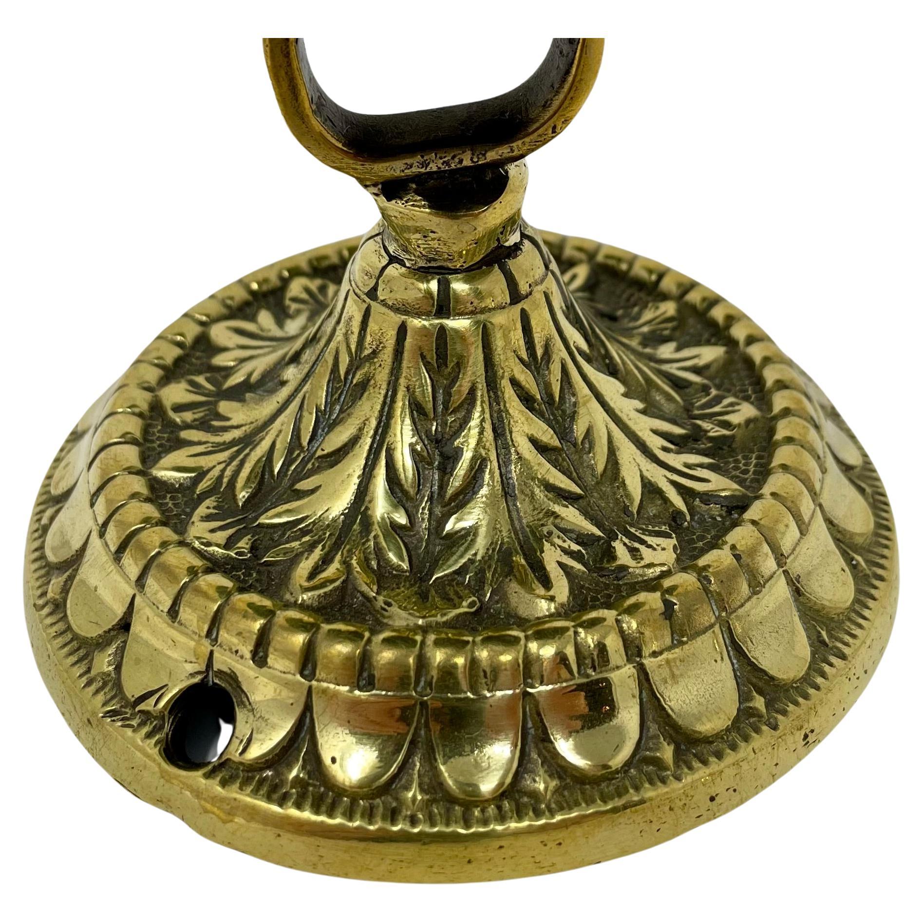 Antique English Victorian Brass Desk Bell, Circa 1880's. In Good Condition For Sale In New Orleans, LA