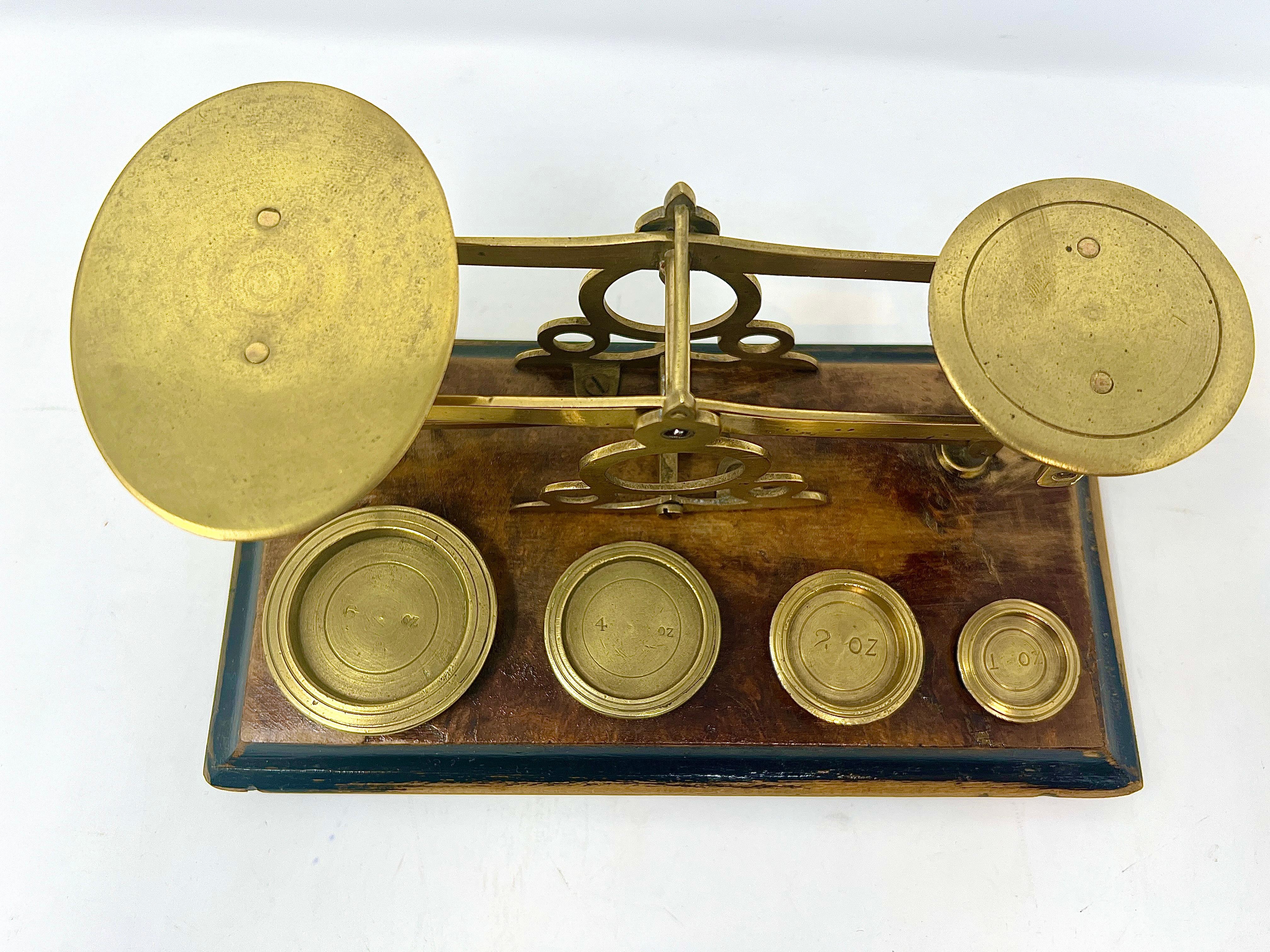 antique brass scales