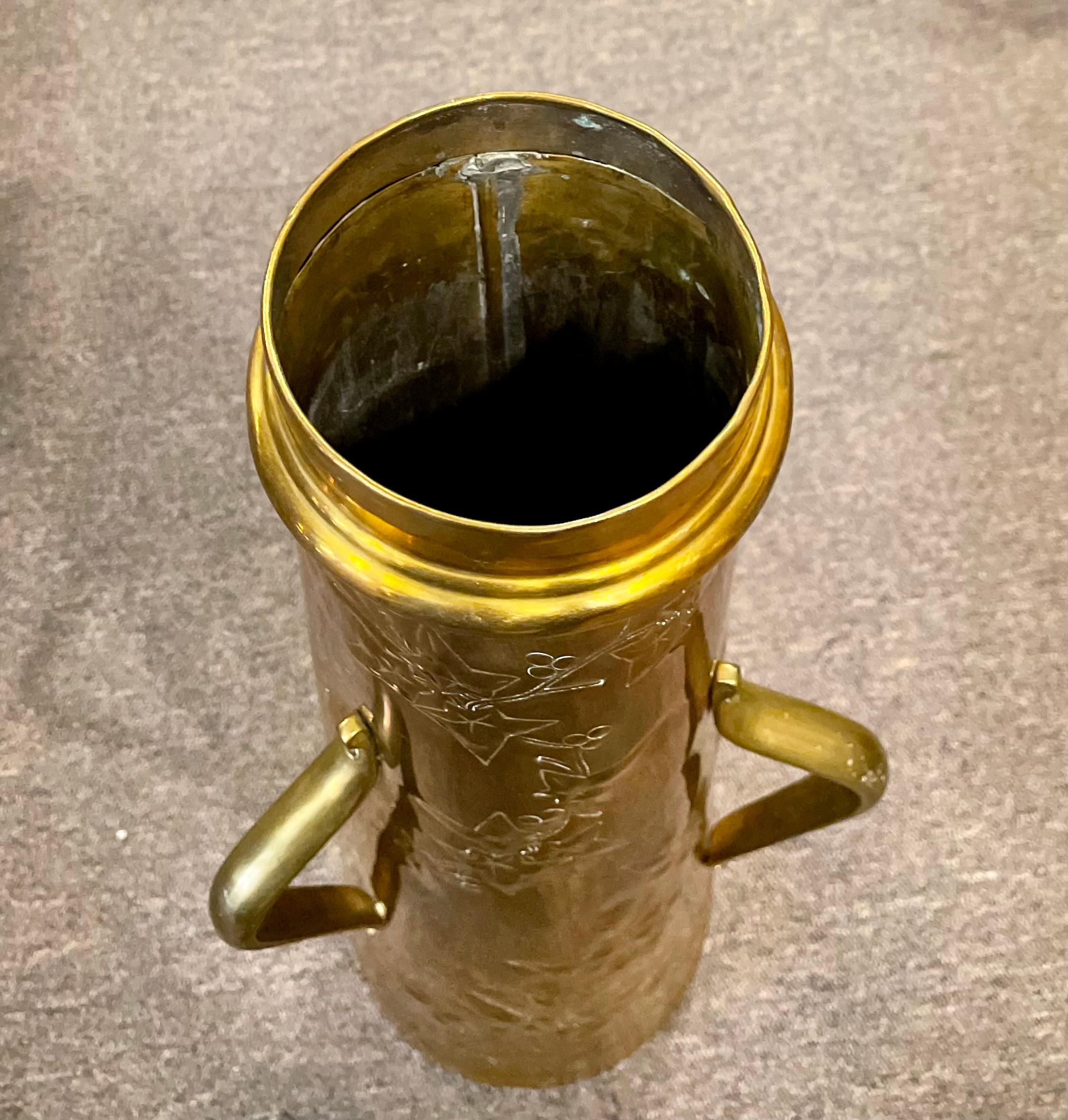 Antique English Victorian Brass Water Can, Circa 1880. 2