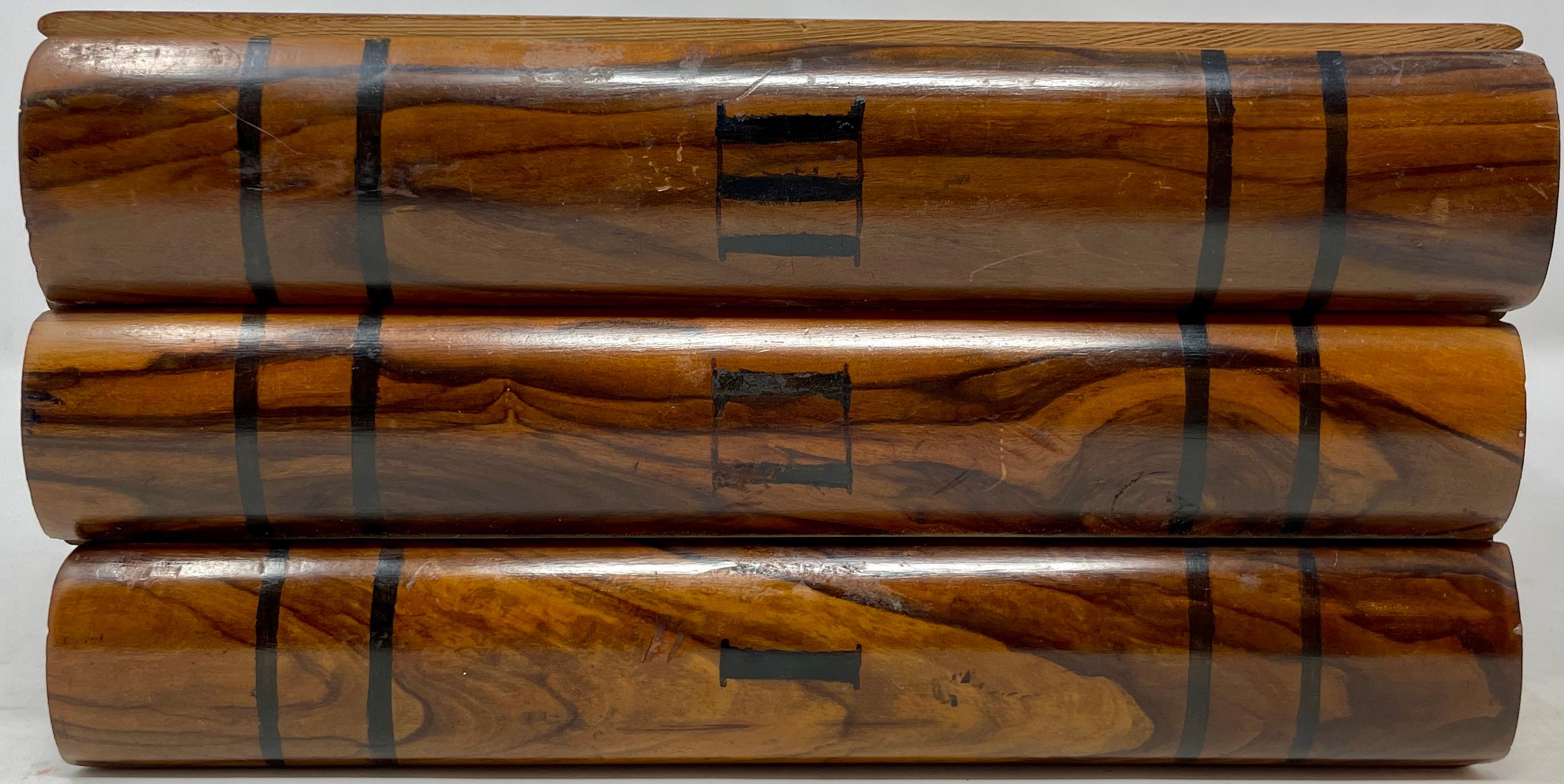 Antique English Victorian Burled Black Walnut Jewelry Puzzle Box, circa 1870's In Good Condition In New Orleans, LA