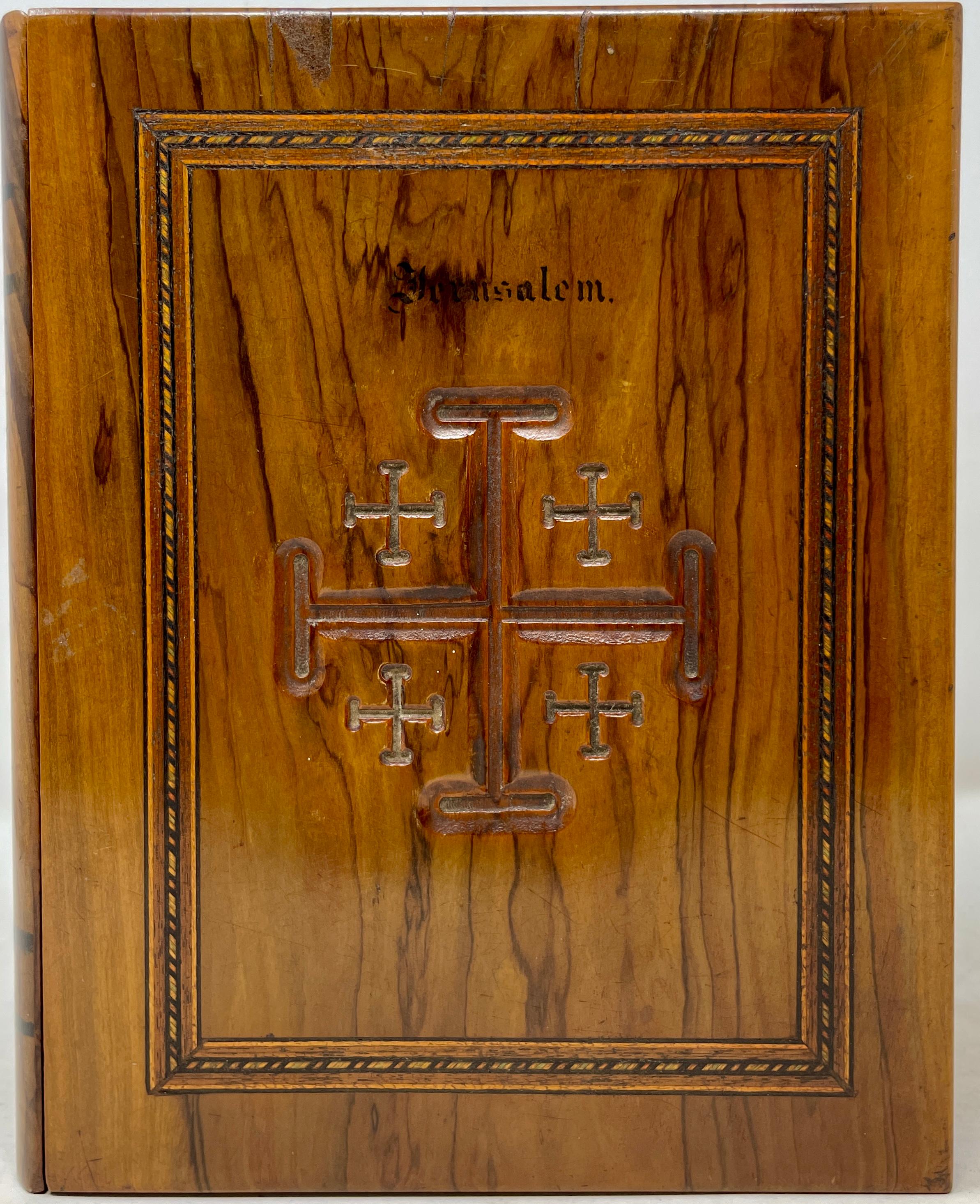 19th Century Antique English Victorian Burled Black Walnut Jewelry Puzzle Box, circa 1870's