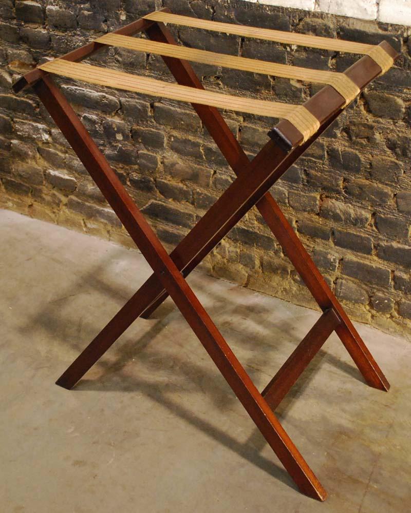 Late Victorian Antique English Victorian Butler's Tray Table in Mahogany on Folding Stand