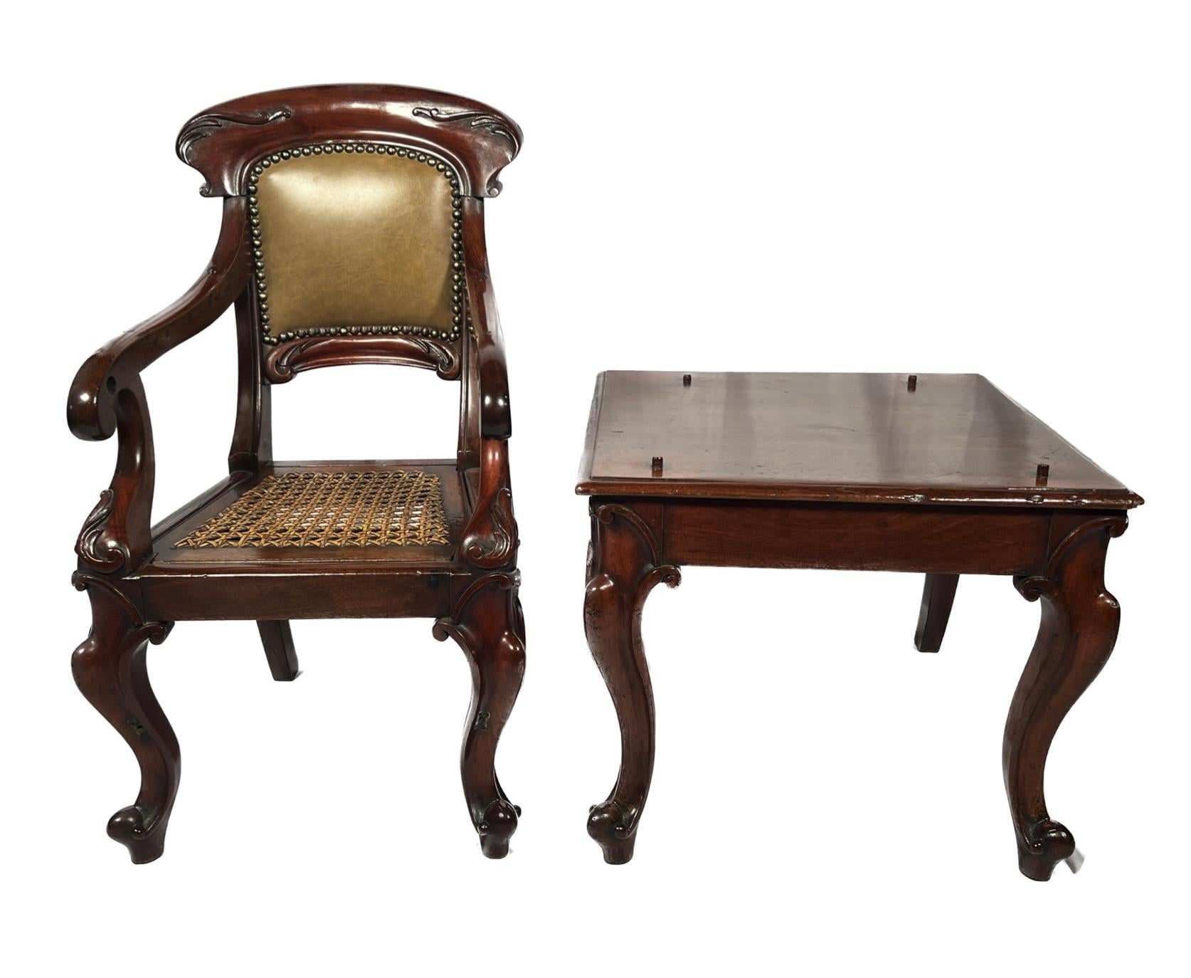 Mahogany Antique English Victorian Child's Chair circa 1860 For Sale