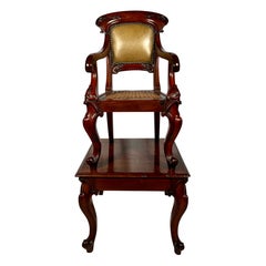 Ancienne chaise d'enfant victorienne anglaise circa 1860