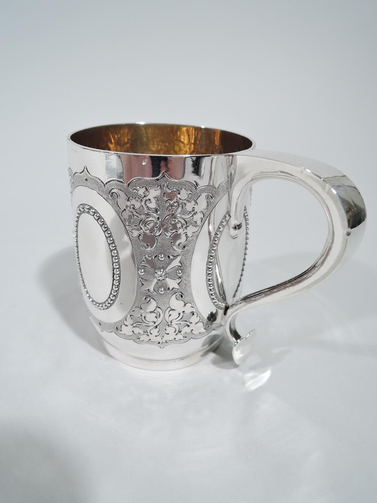 Antique English Victorian Classical Sterling Silver Baby Cup In Excellent Condition In New York, NY