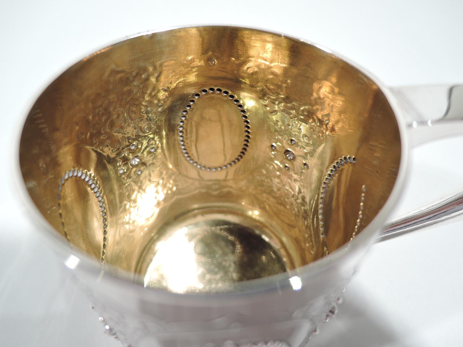 Mid-19th Century Antique English Victorian Classical Sterling Silver Baby Cup