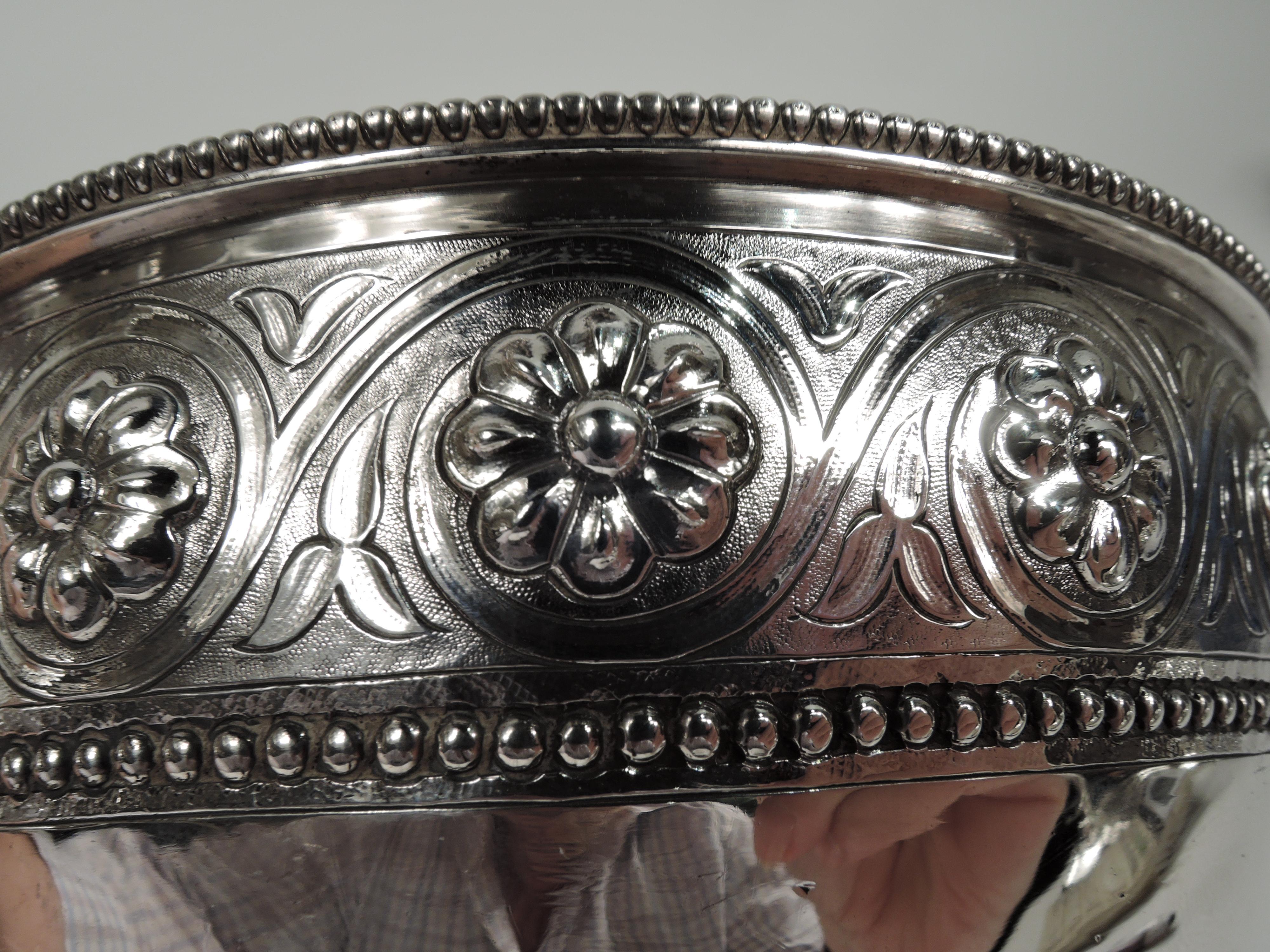 Mid-19th Century Antique English Victorian Classical Sterling Silver Bowl