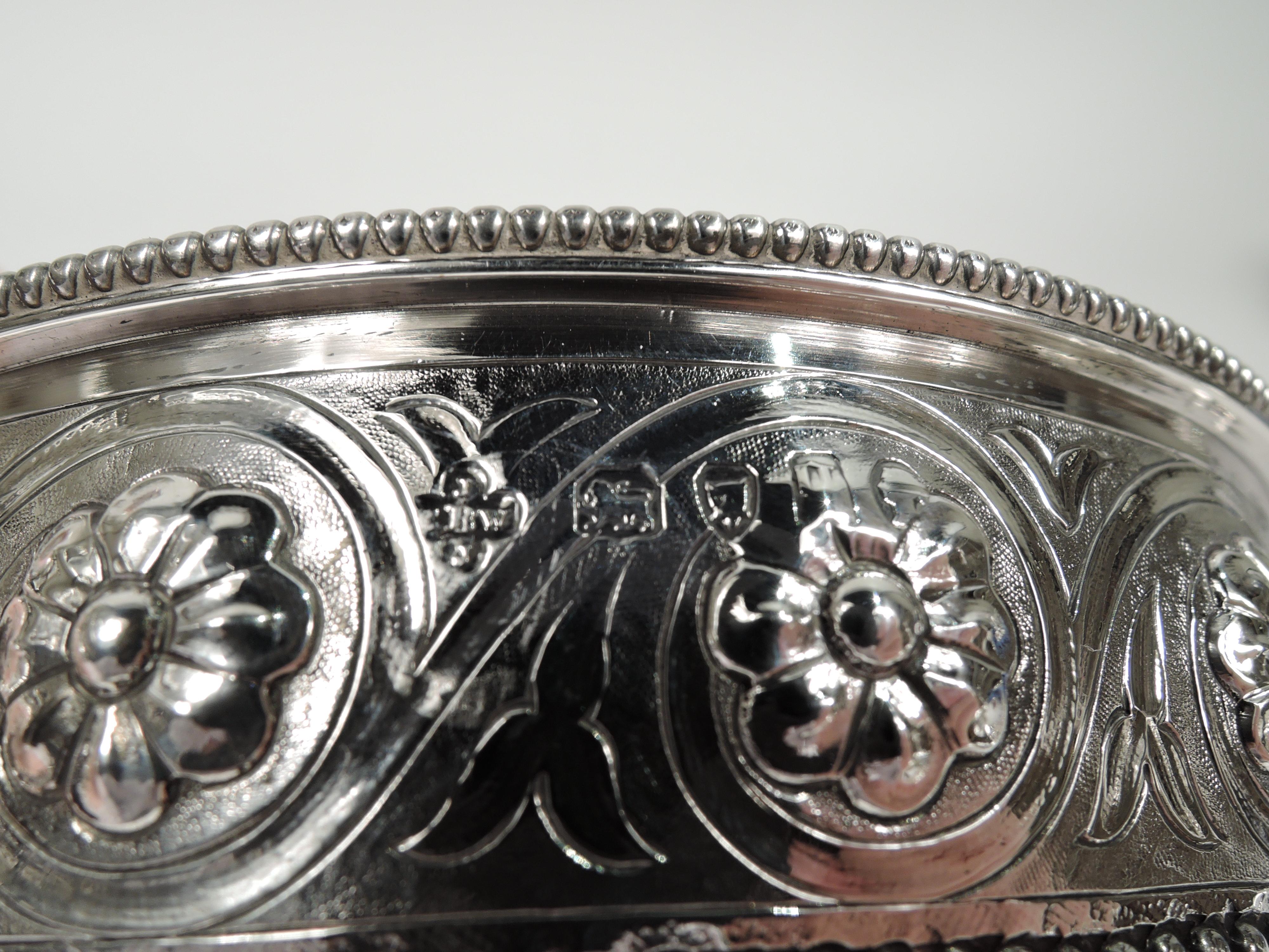 Antique English Victorian Classical Sterling Silver Bowl 2